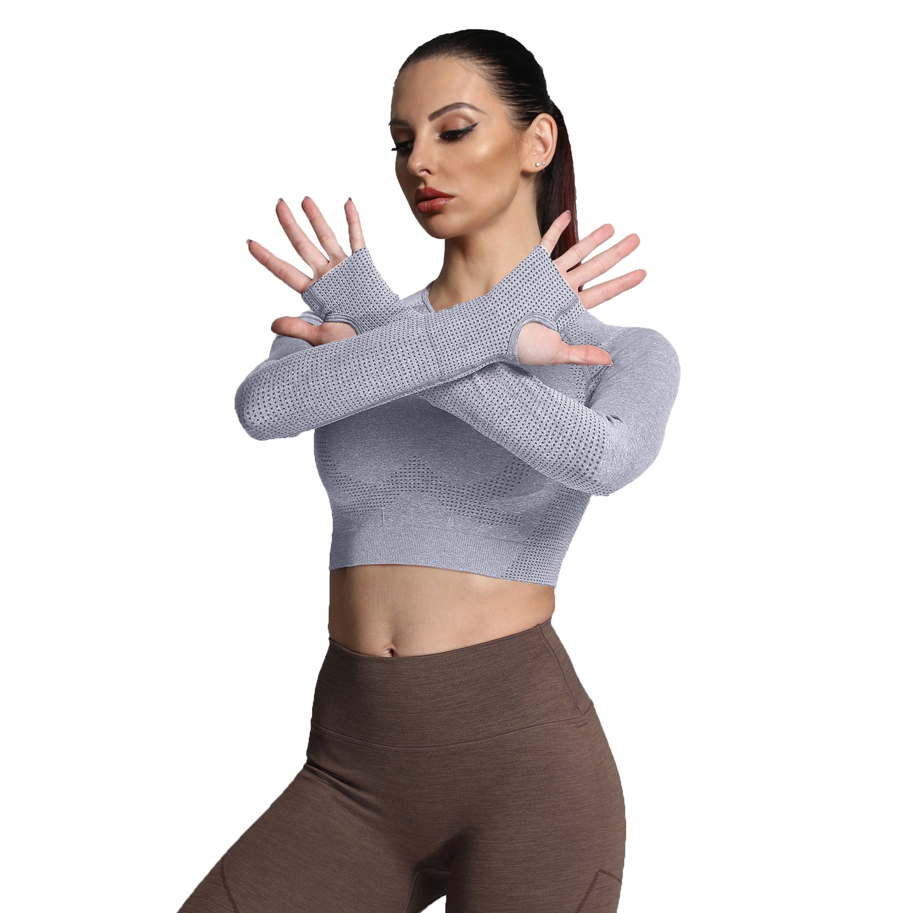 Aoxjox "Vital 2.0 / 3.0" long-sleeved Crop Top