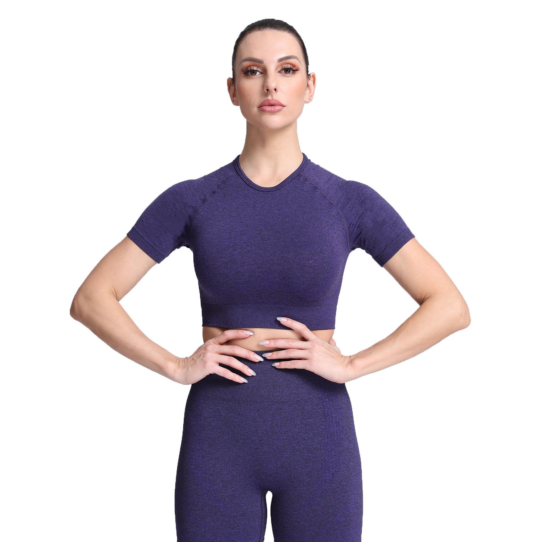 Aoxjox Vital Short Sleeve Crop Tops