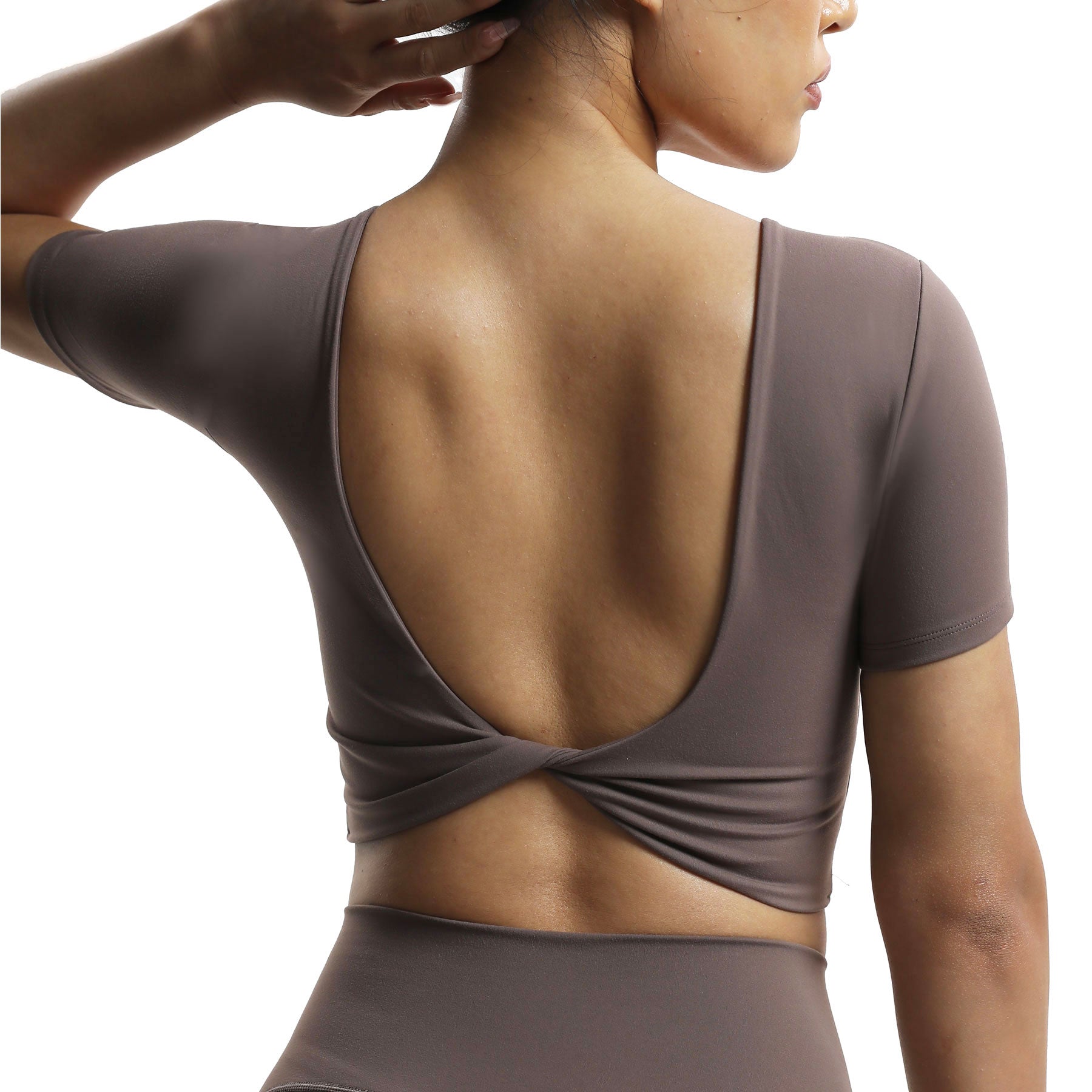 Aoxjox "Emma" Short Sleeve Twist Back Top