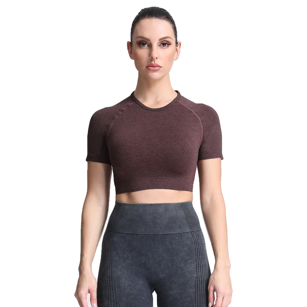 Aoxjox Vital Short Sleeve Crop Tops