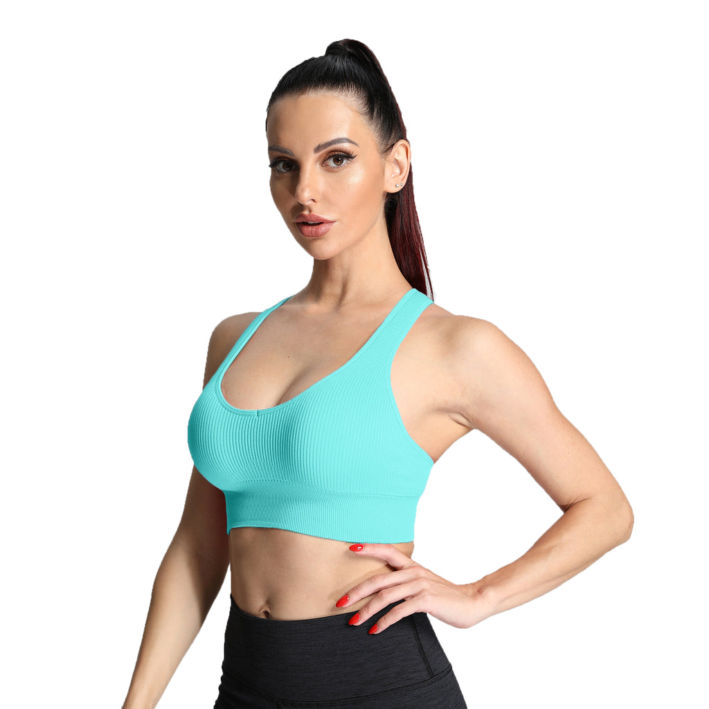 Aoxjox Ribbed Seamless Sports Bras