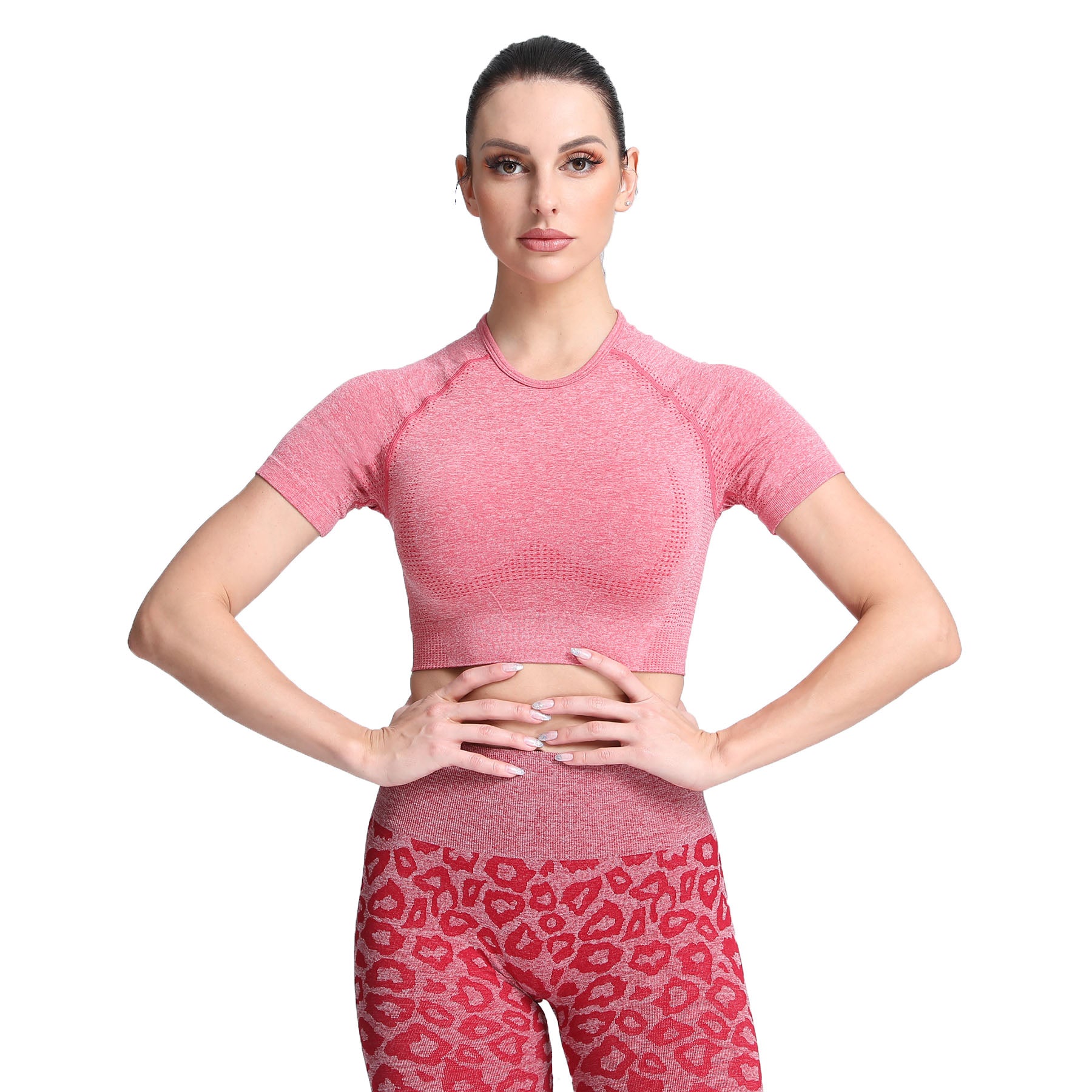 Aoxjox Vital Short Sleeve Crop Tops