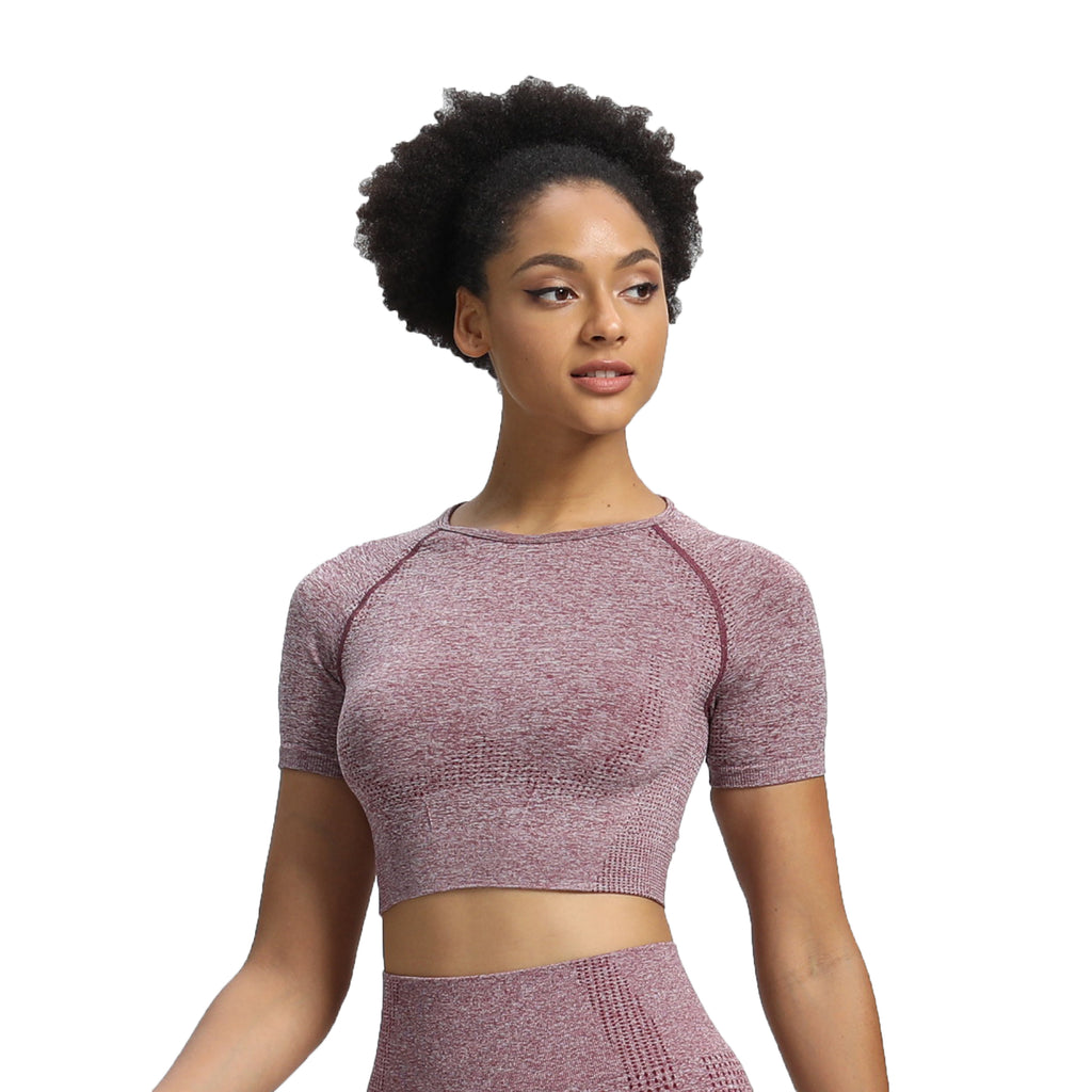 Aoxjox Vital Short Sleeve Crop Tops