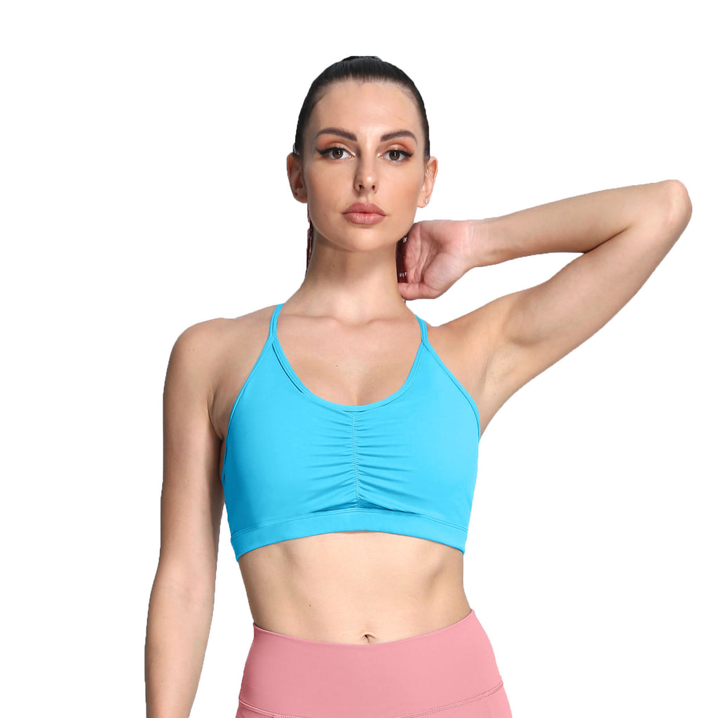 Aoxjox Strappy Ruched Crossover Bra