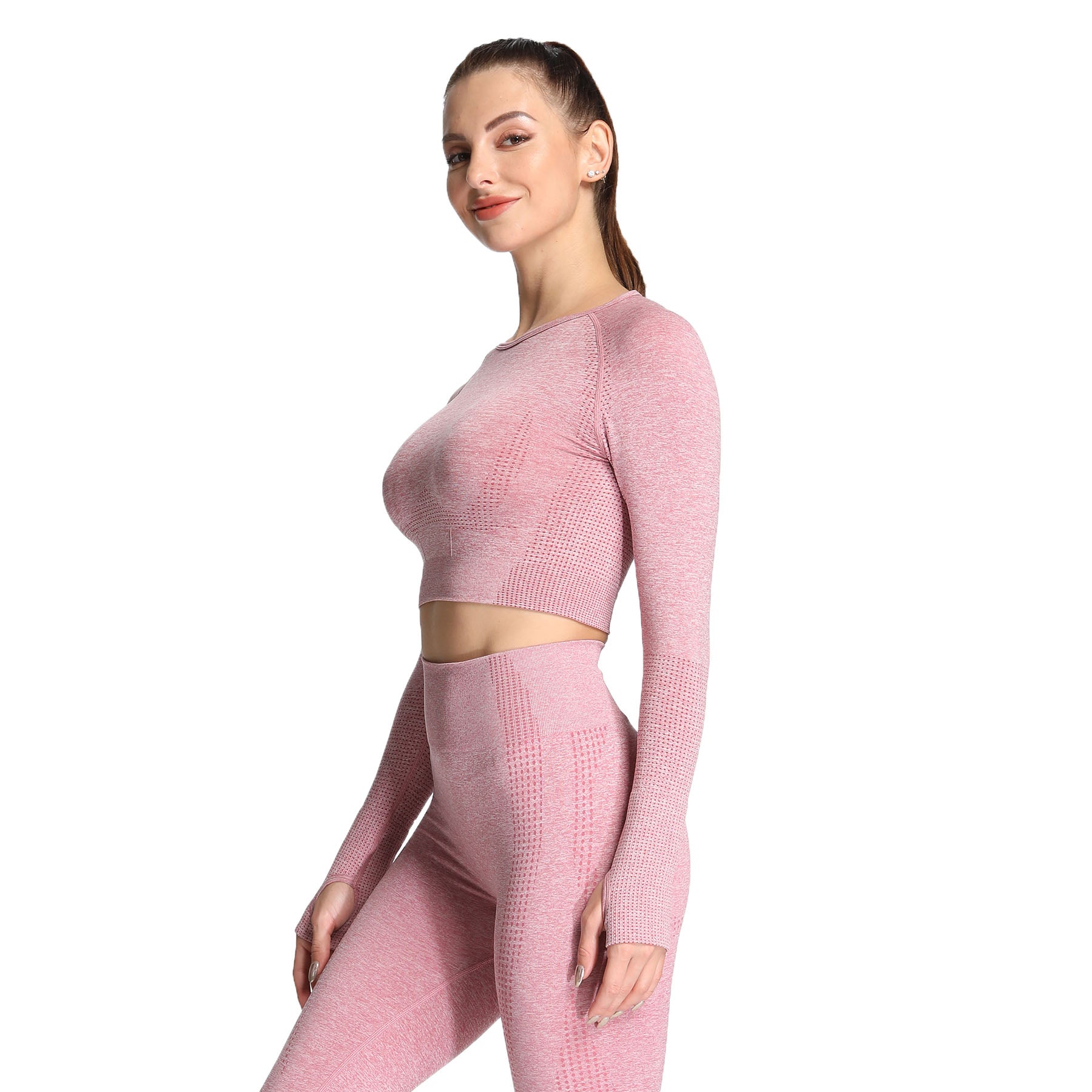Aoxjox Vital Long Sleeve Crop Top