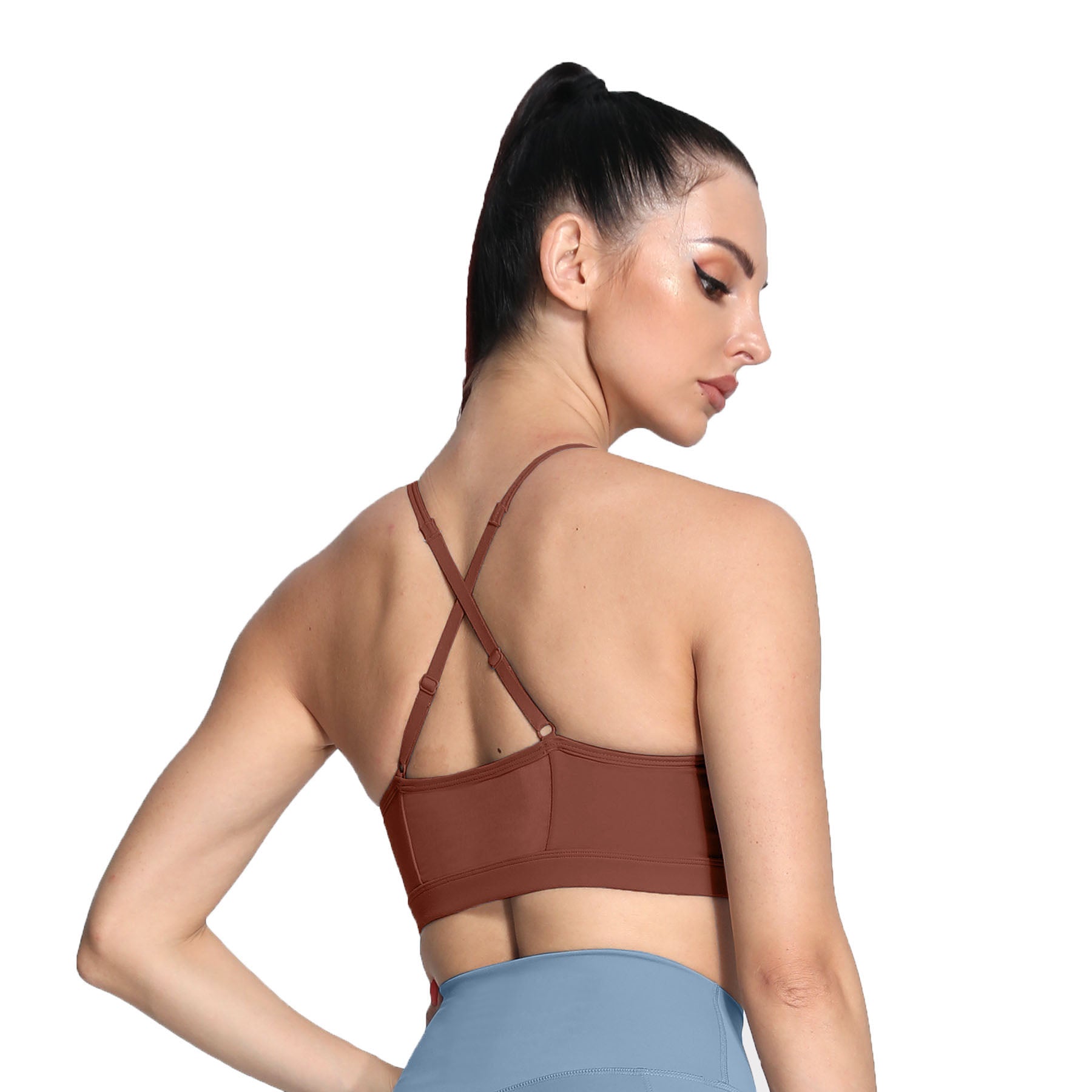 Aoxjox Ruched "Baddie" Sports Bras