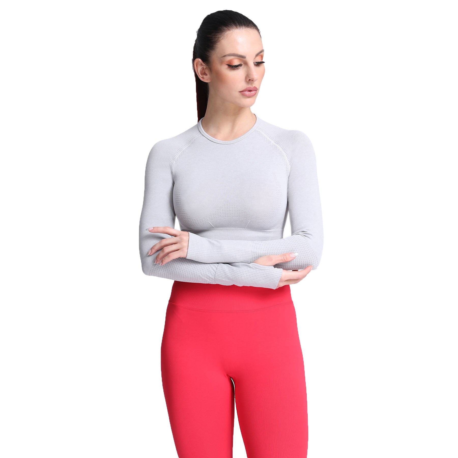 Aoxjox Vital Long Sleeve Crop Top