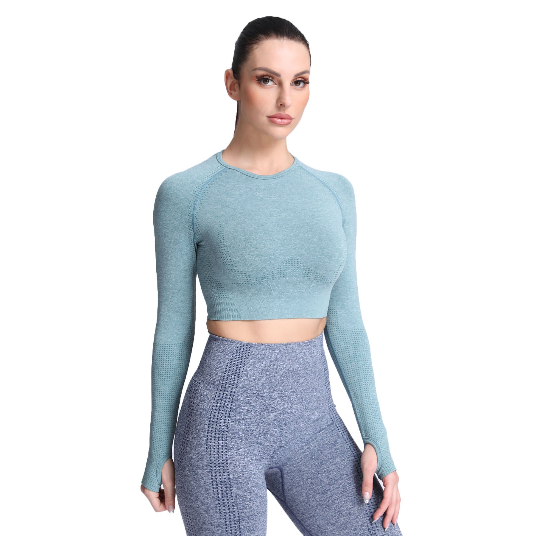Aoxjox Vital Long Sleeve Crop Top