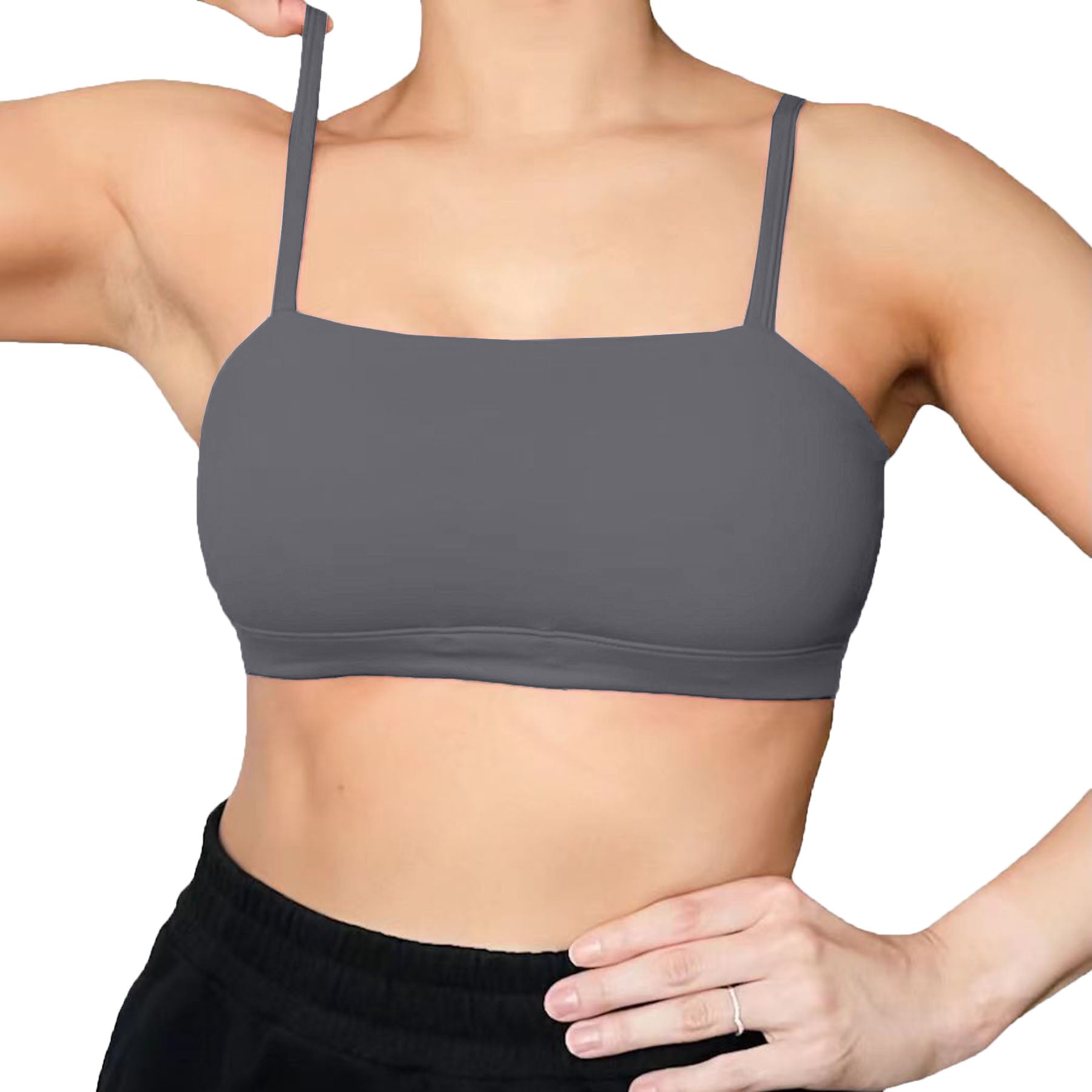 Buy RIGLOZI Seamless Padded Bandeau Tube Bra with Sports Bra for