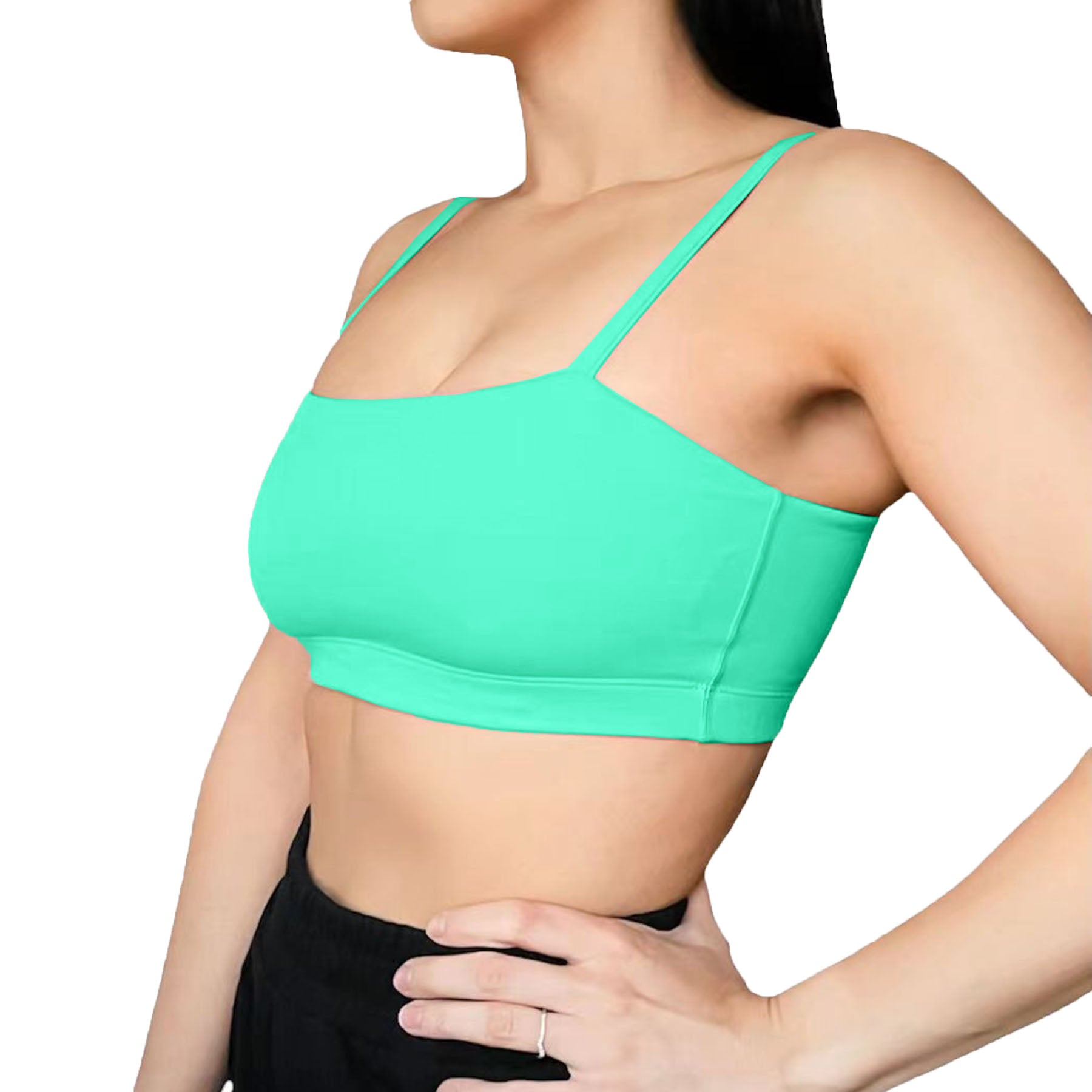Aoxjox Women's Workout Sports Bras Fitness Padded Lolita Cross Bra Yoga  Crop Tank Top