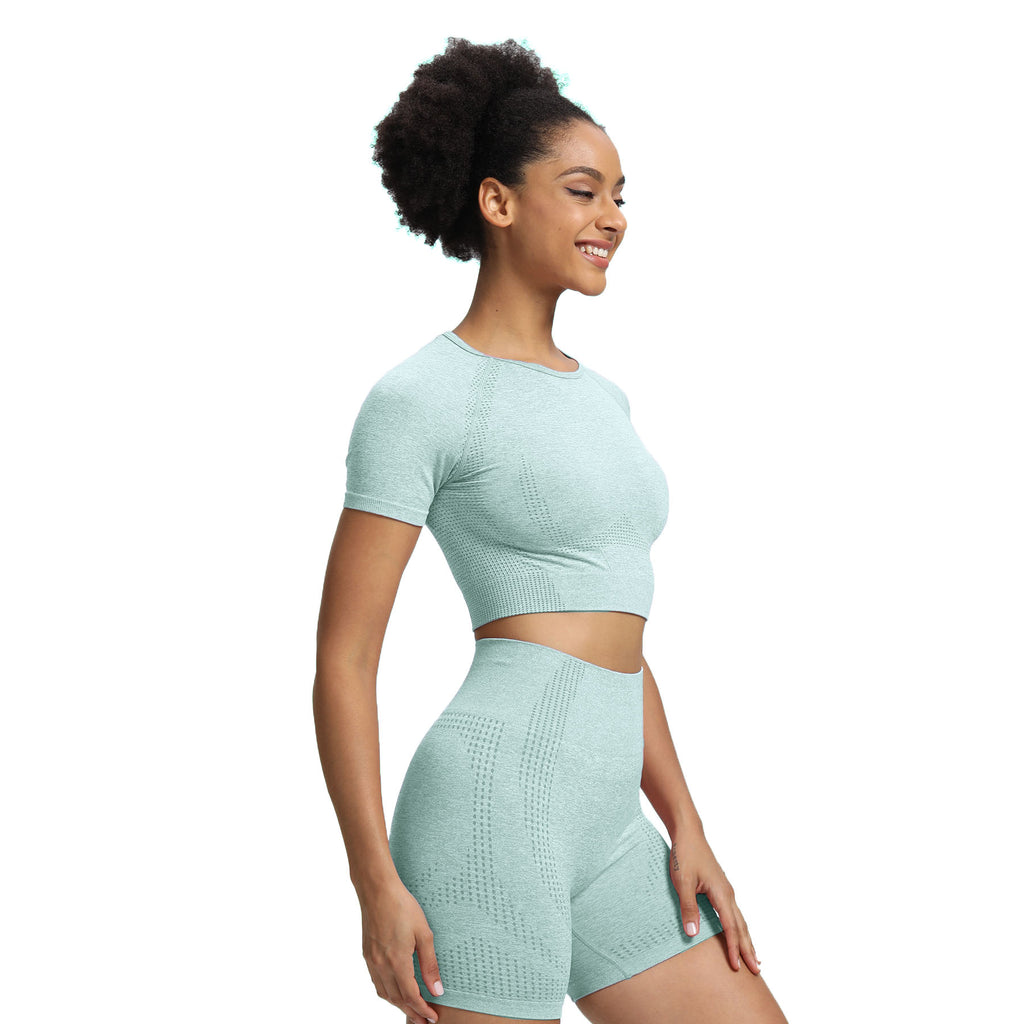 Aoxjox Vital Short Sleeve Crop Tops