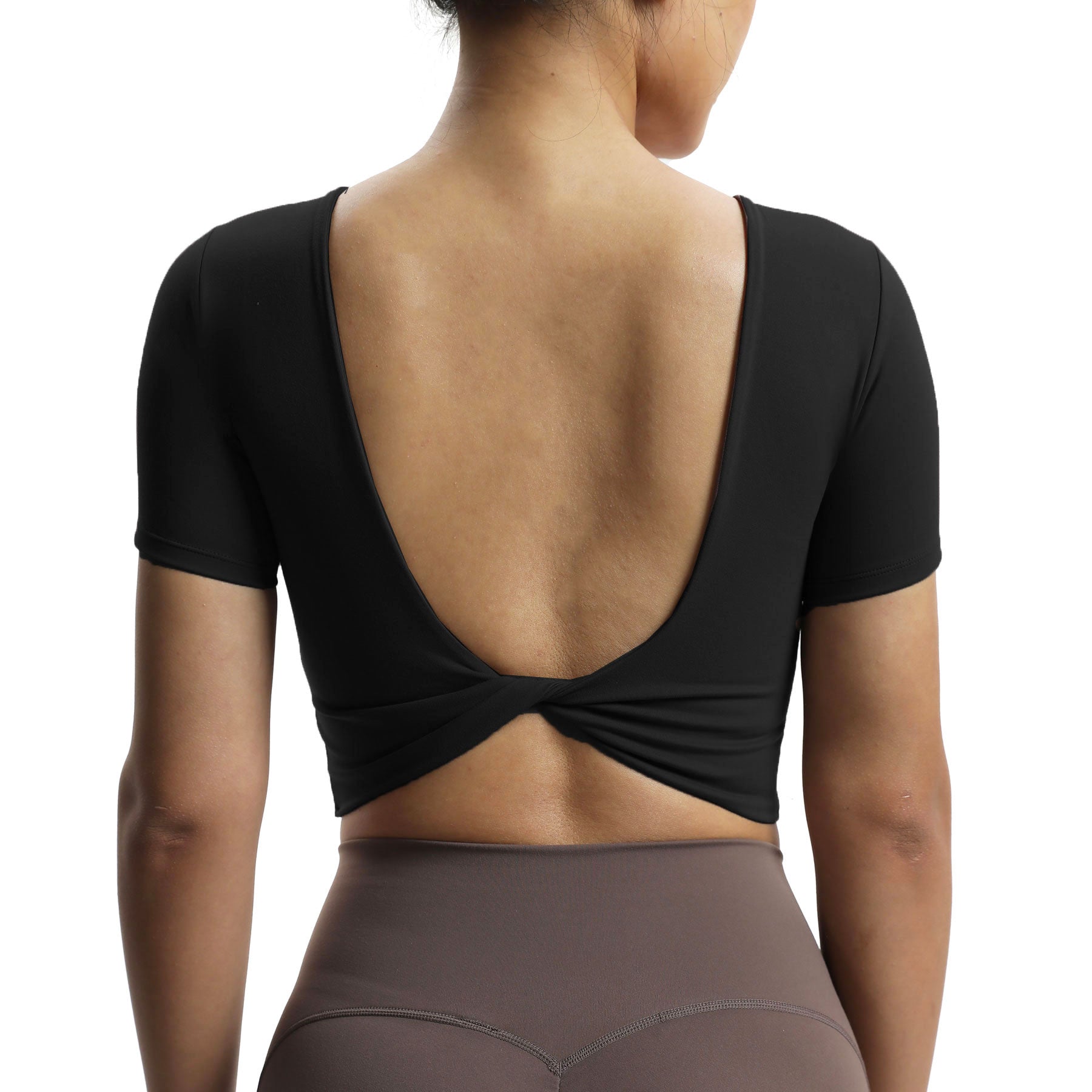 Aoxjox "Emma" Short Sleeve Twist Back Top