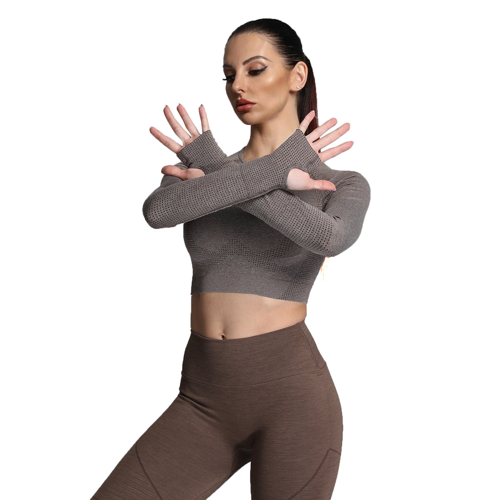 Aoxjox "Vital 2.0 / 3.0" long-sleeved Crop Top