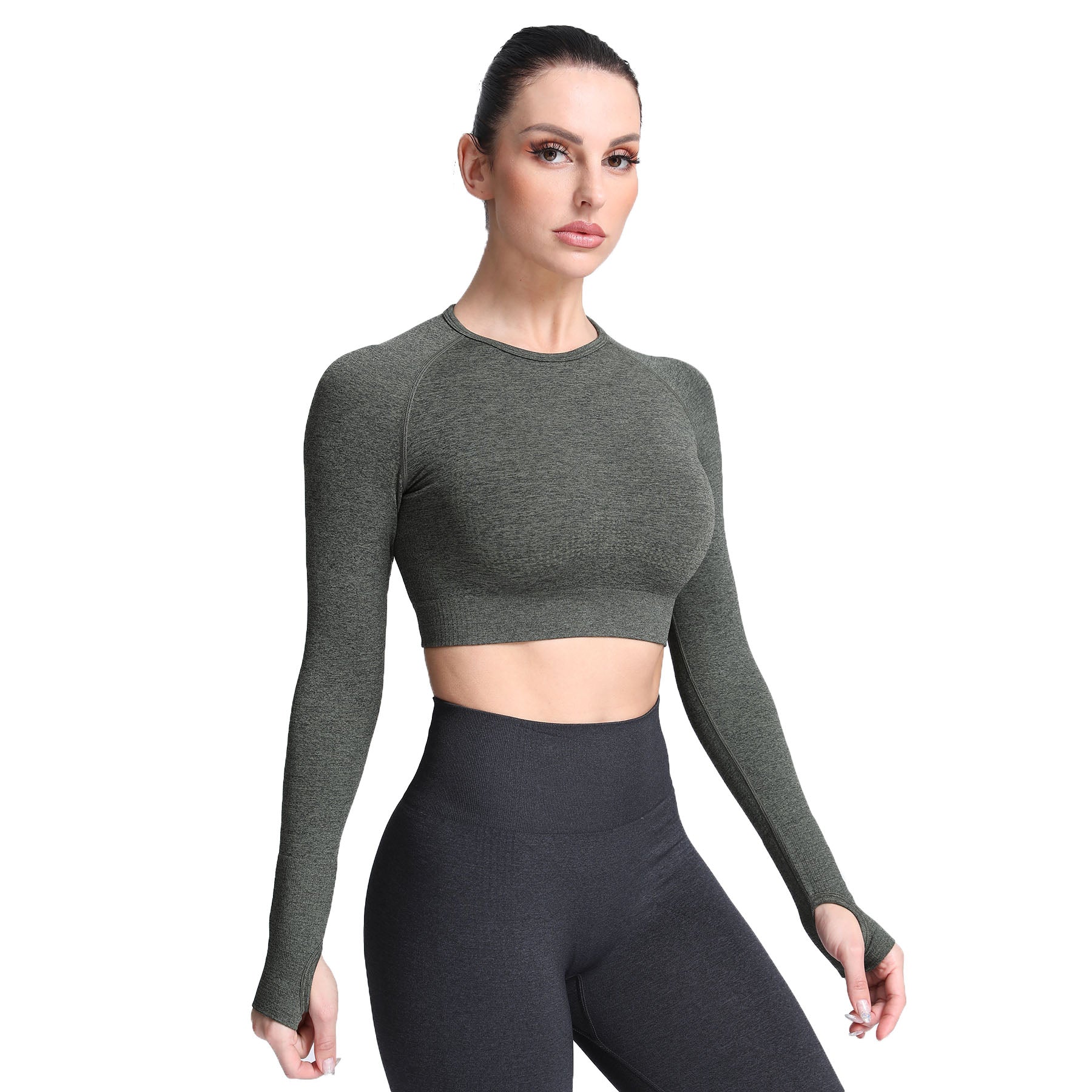 Aoxjox Vital Long Sleeve Crop Top