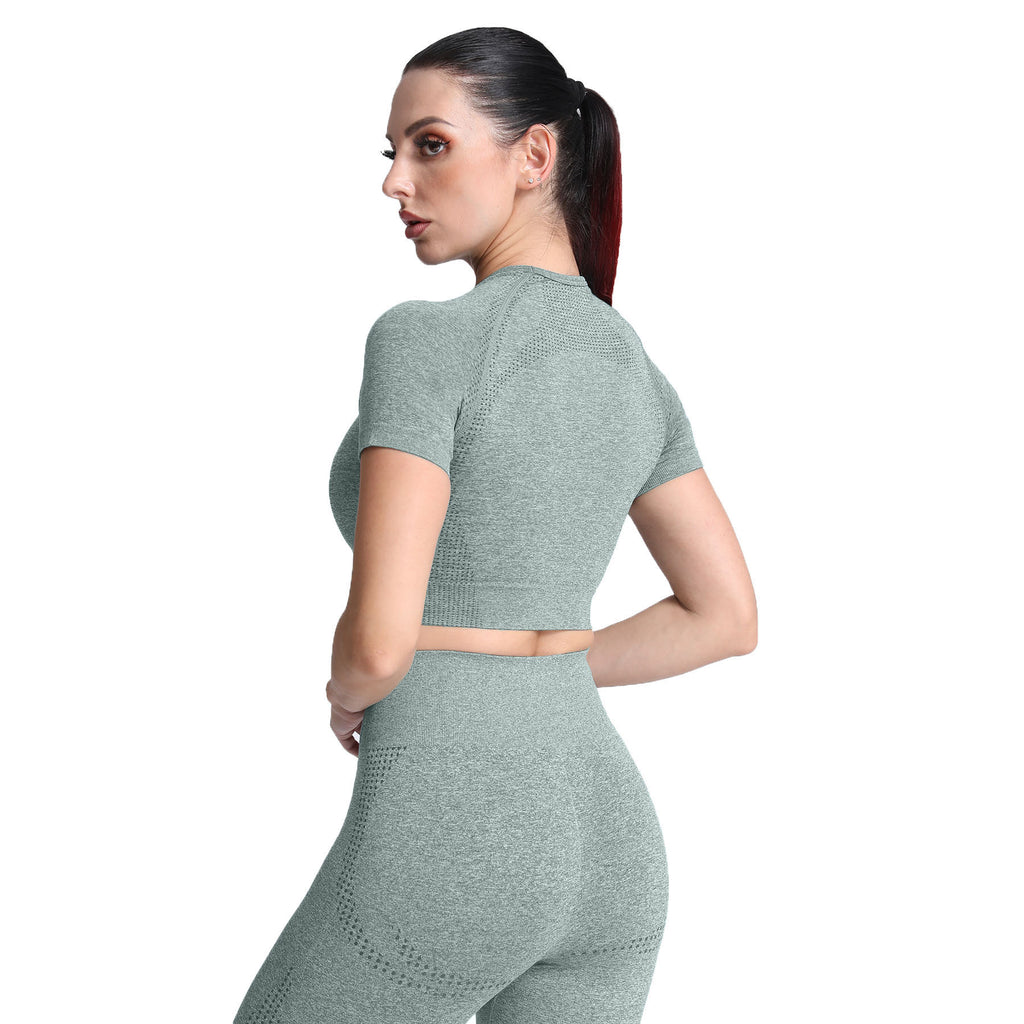 Aoxjox Vital Short Sleeve Crop Tops