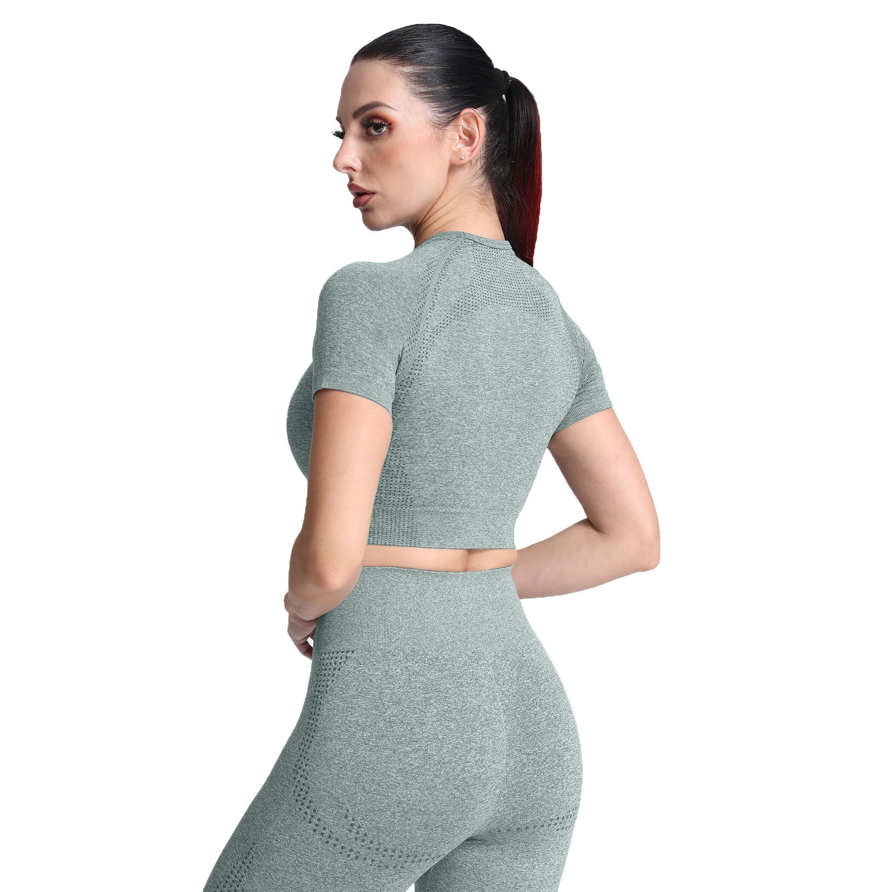 Aoxjox Vital Short Sleeve Crop Tops