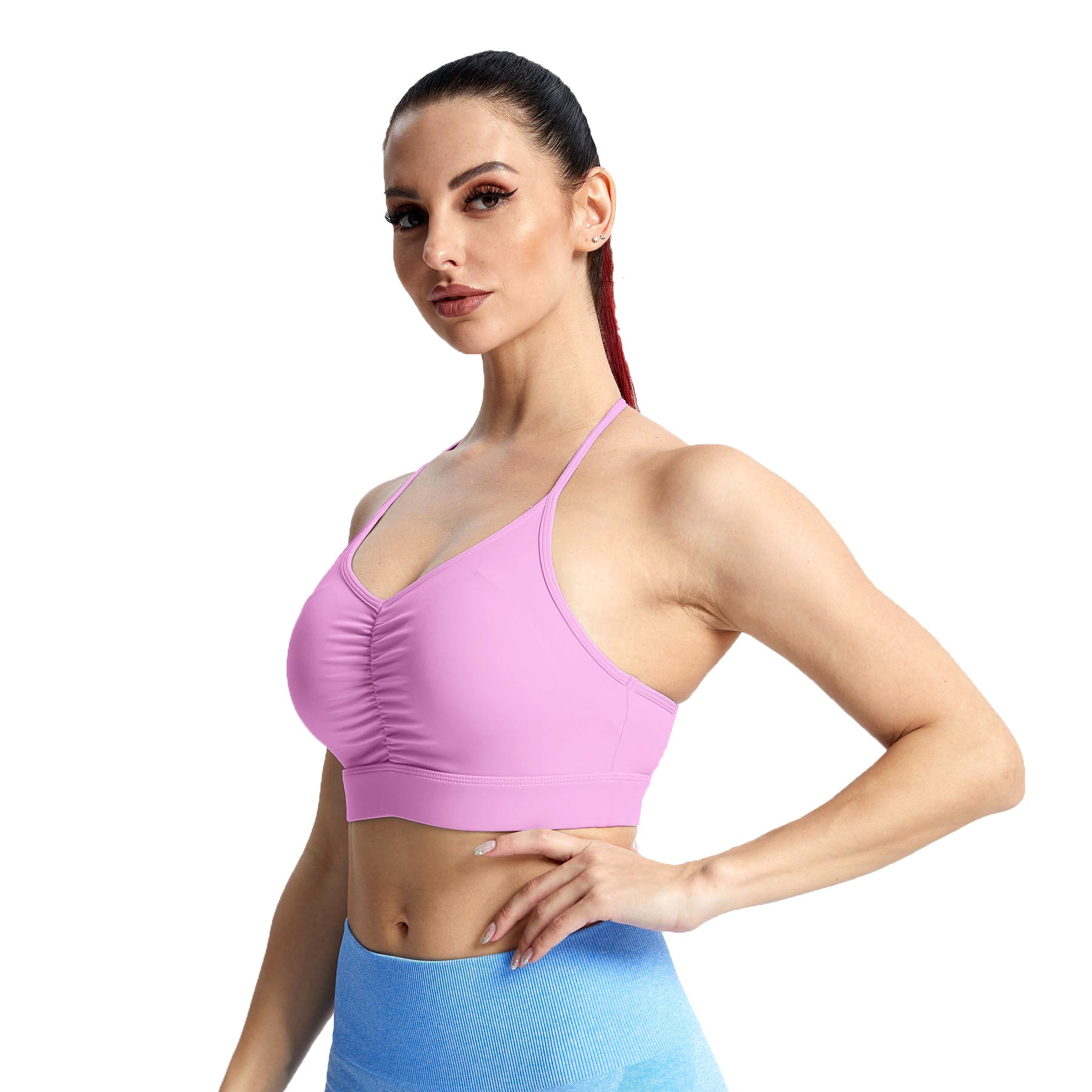 Aoxjox Ruched T back sling Bras
