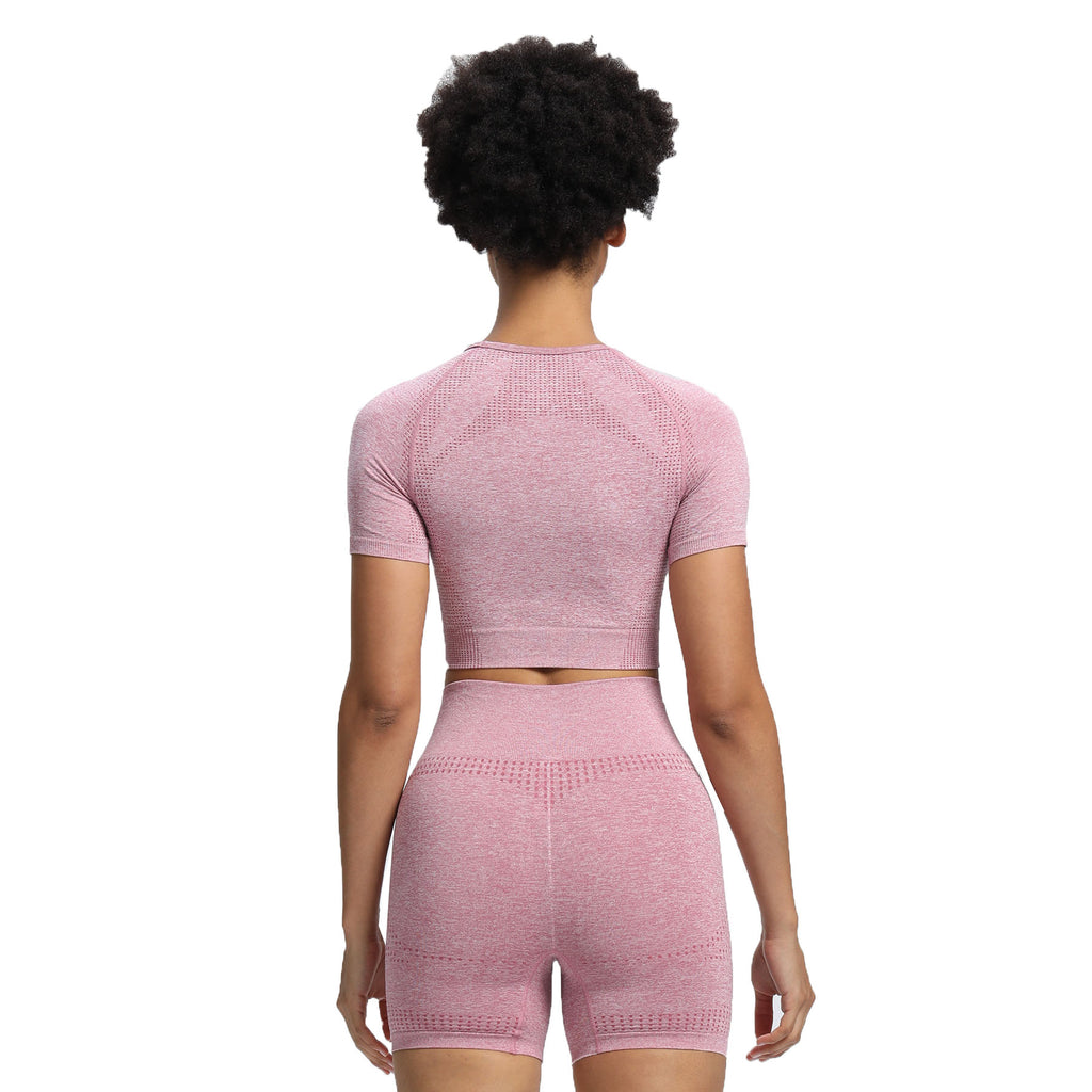 Aoxjox Vital Short Sleeve Crop Tops