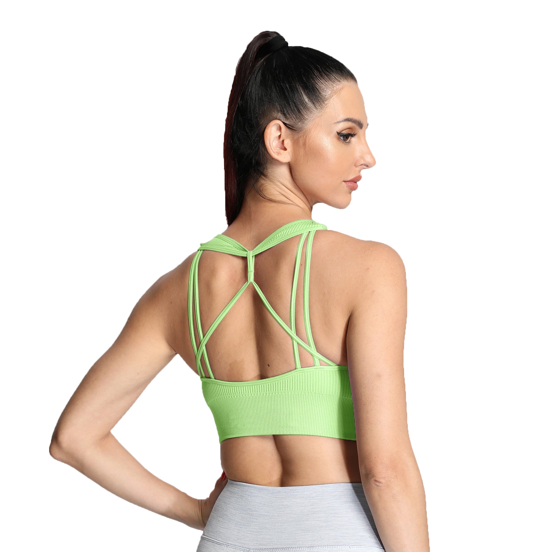 Aoxjox Ribbed Seamless Sports Bras