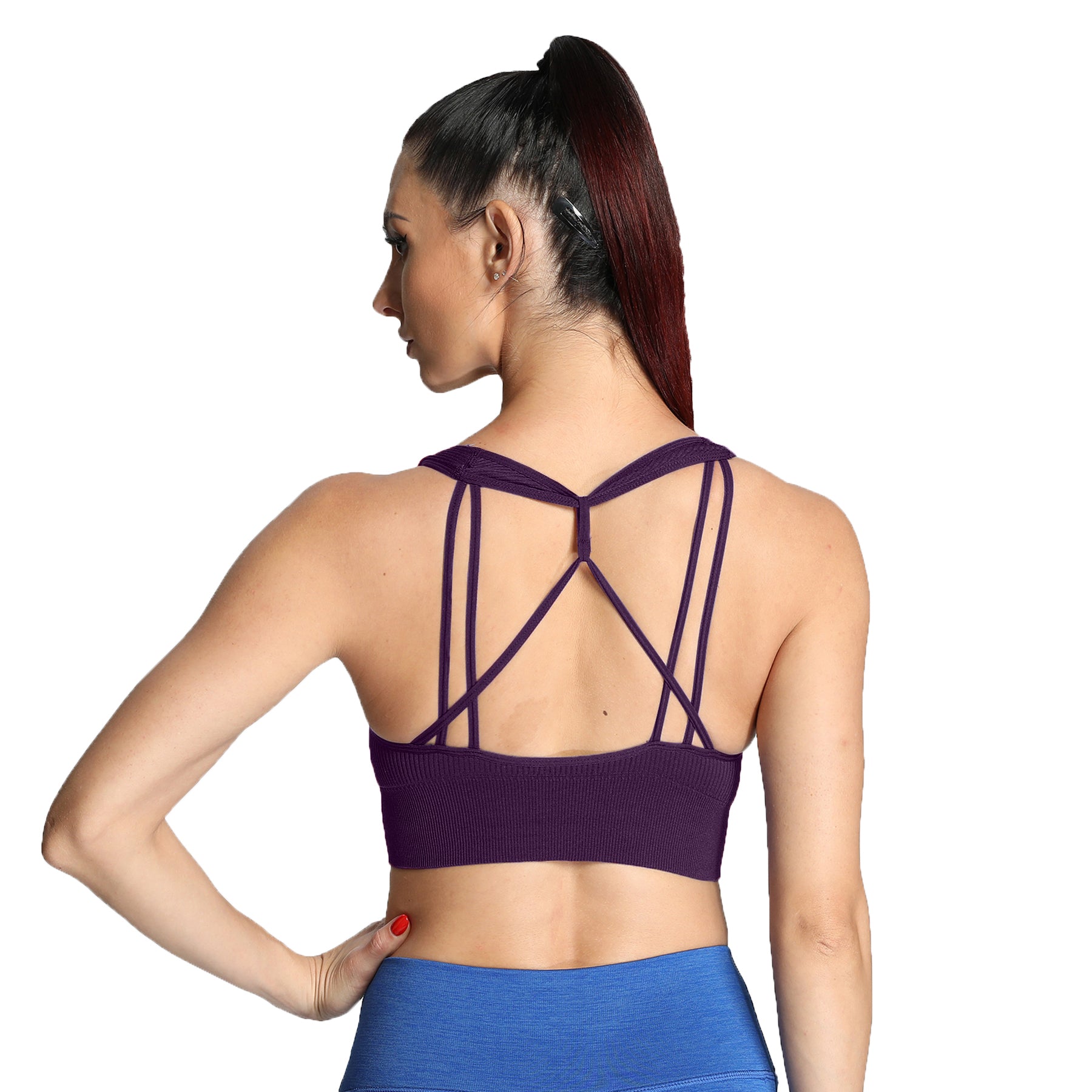 Aoxjox Ribbed Seamless Sports Bras