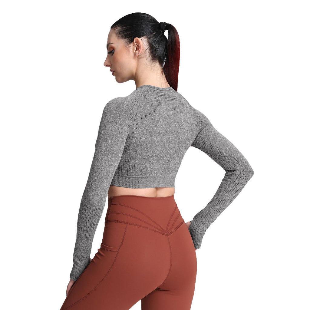Aoxjox Vital Long Sleeve Crop Top