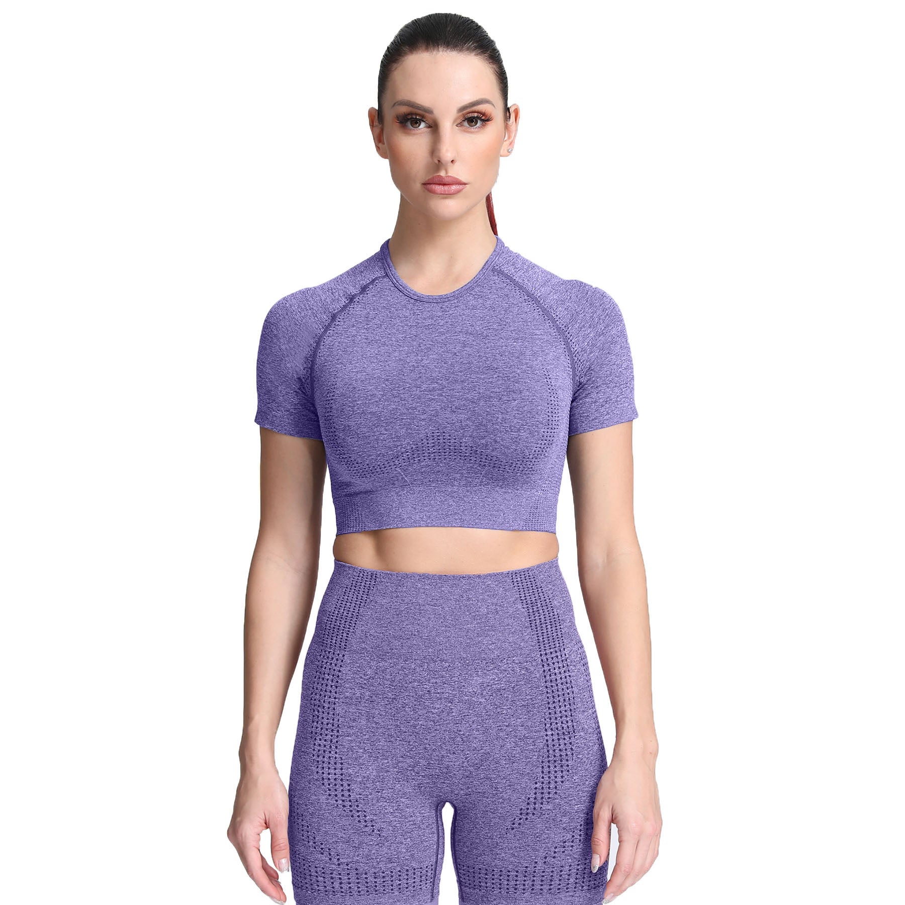 Aoxjox Vital Short Sleeve Crop Tops