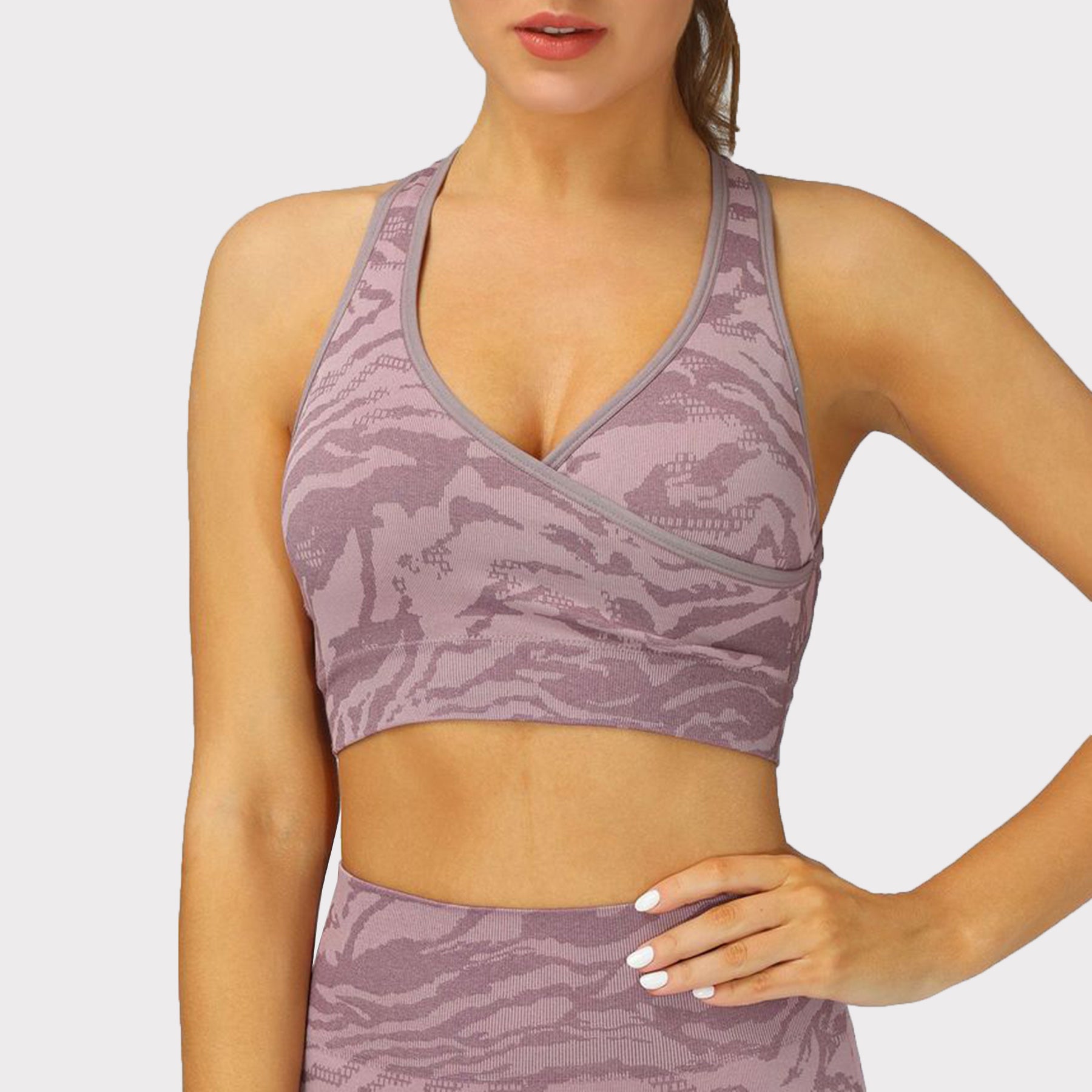 Aoxjox Women's Adapt Animal Zebra Long crop Top