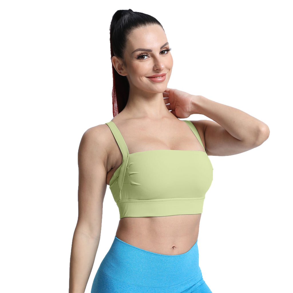 Aoxjox Tube top thick strap open back Bras