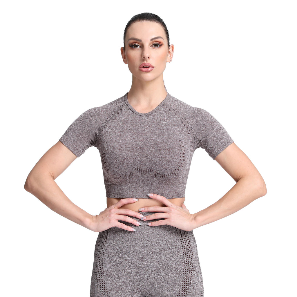 Aoxjox Vital Short Sleeve Crop Tops