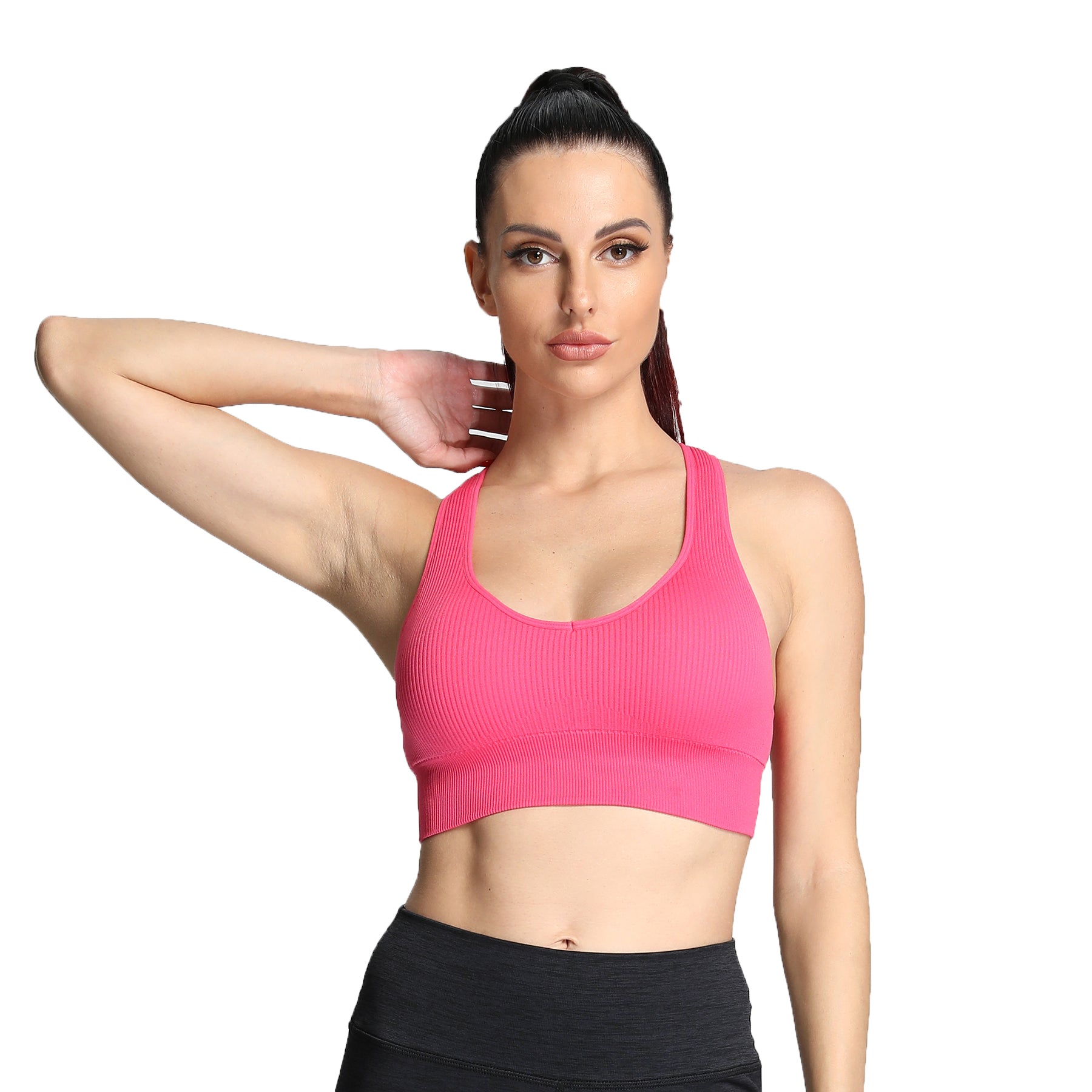 Aoxjox Ribbed Seamless Sports Bras