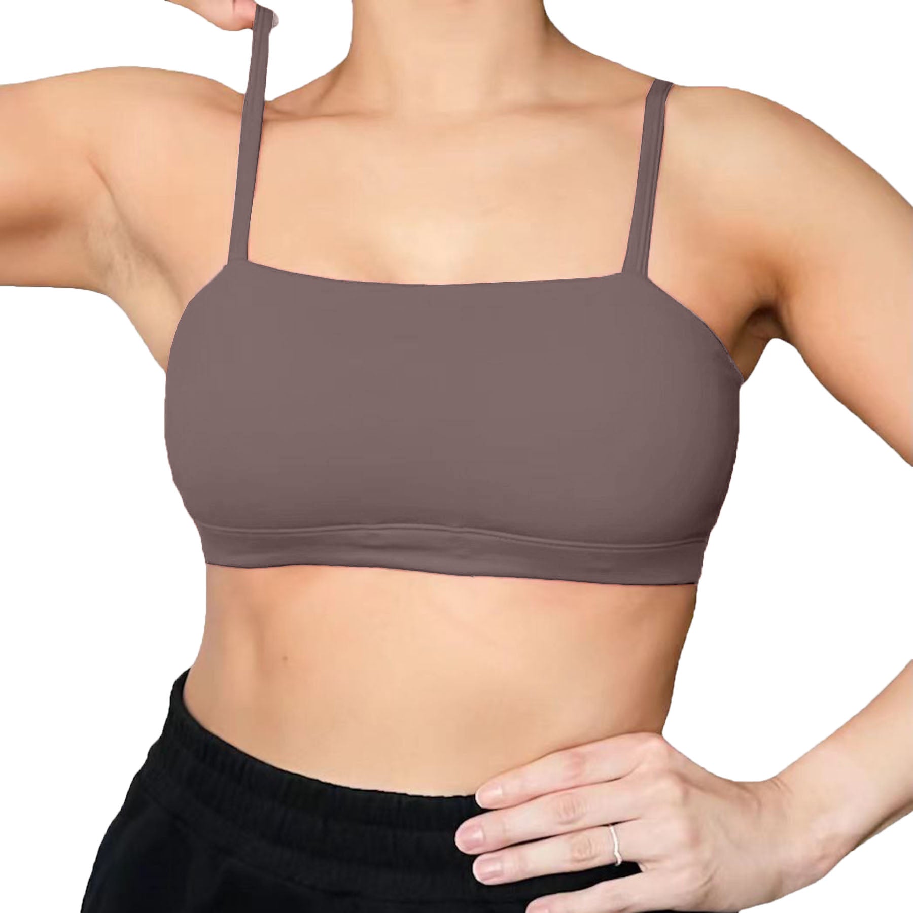 BANDEAU Minimal Sports Bra Backless Bralette Women Yoga Crop Tops