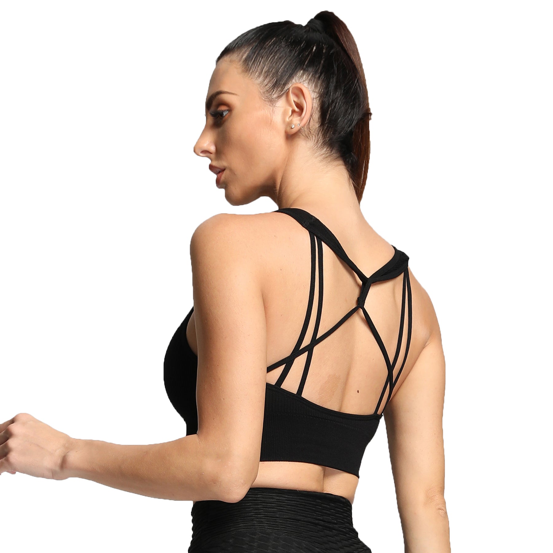 Aoxjox Ribbed Seamless Sports Bras
