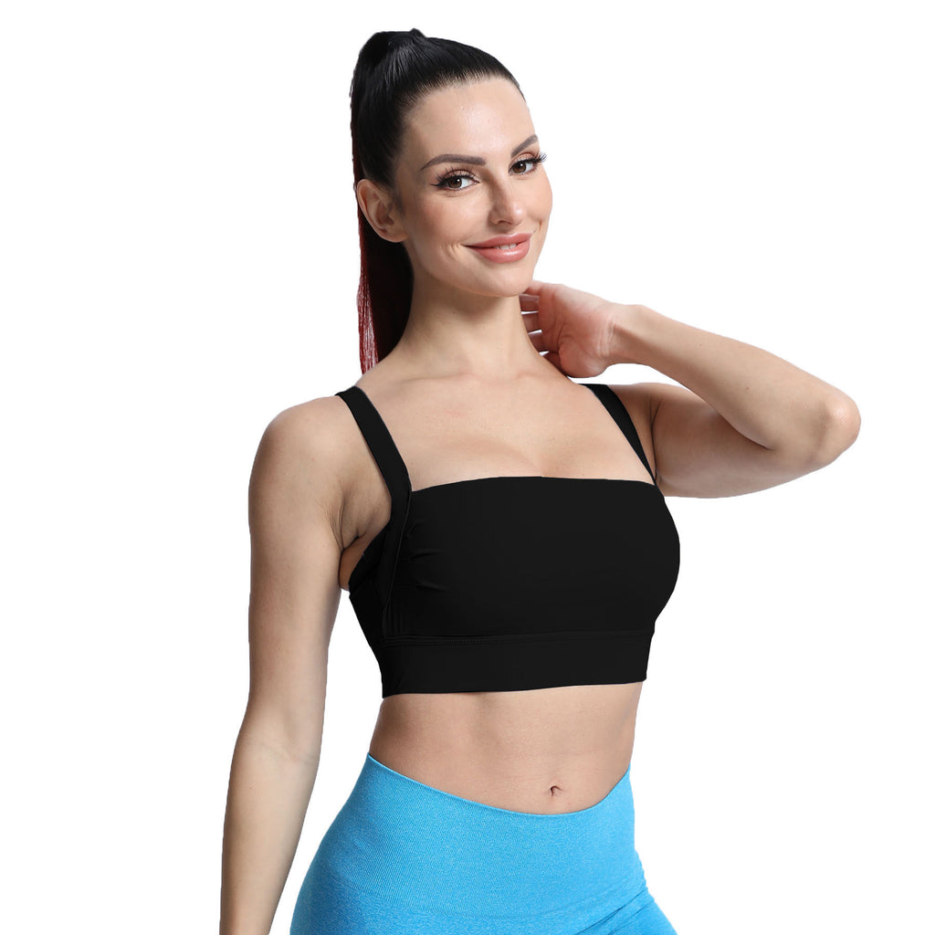 Aoxjox Tube top thick strap open back Bras