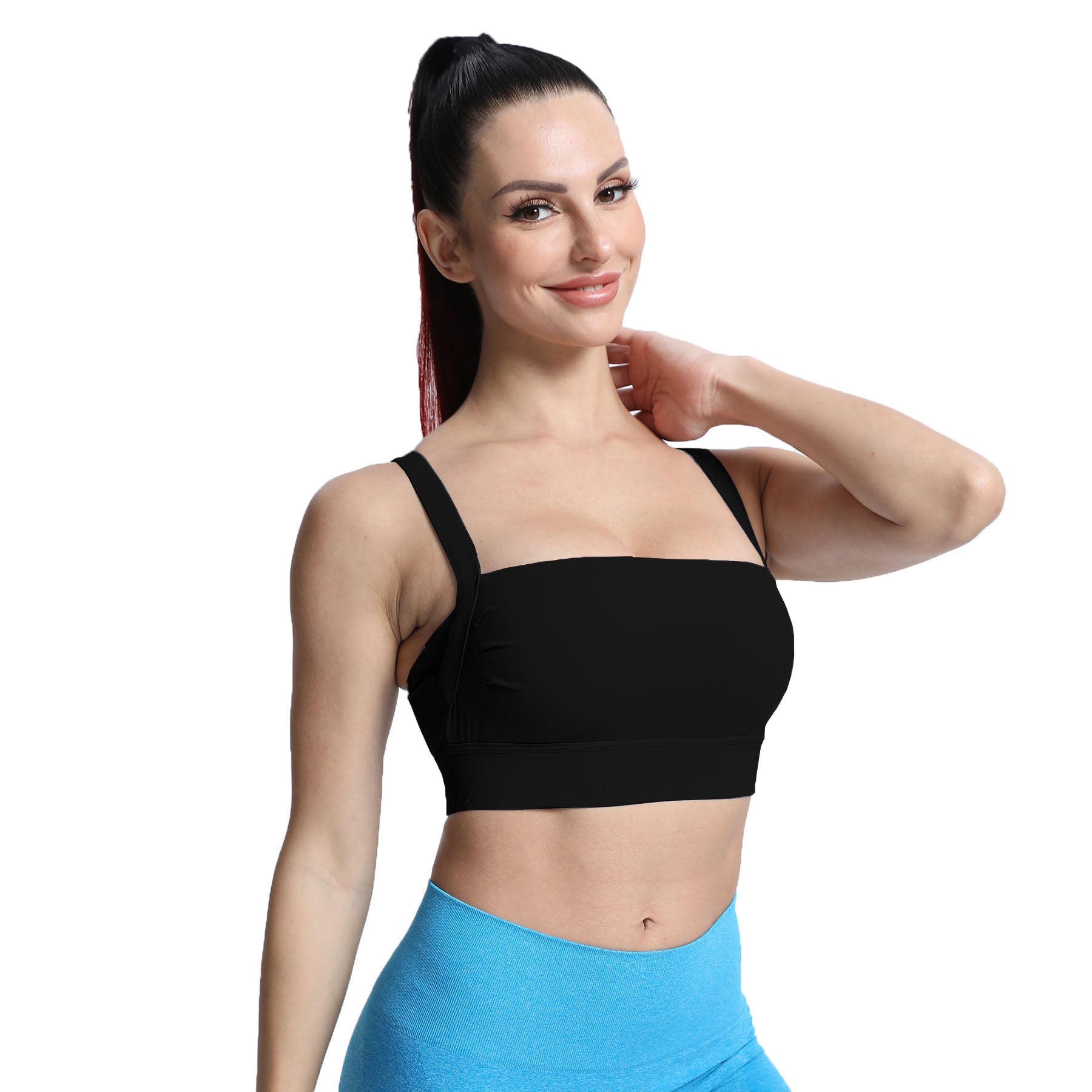 Aoxjox Tube top thick strap open back Bras