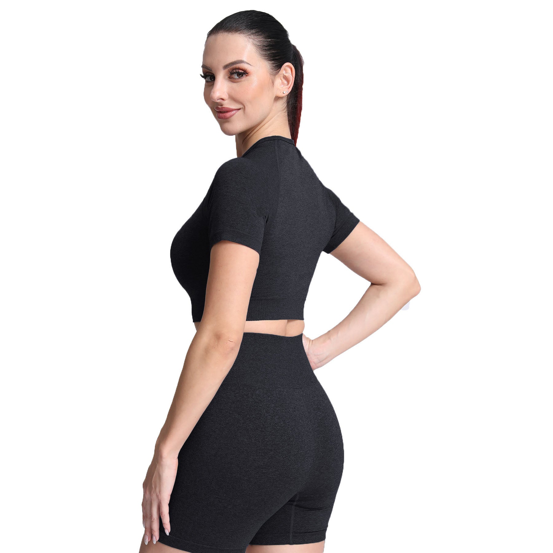 Aoxjox Vital Short Sleeve Crop Tops