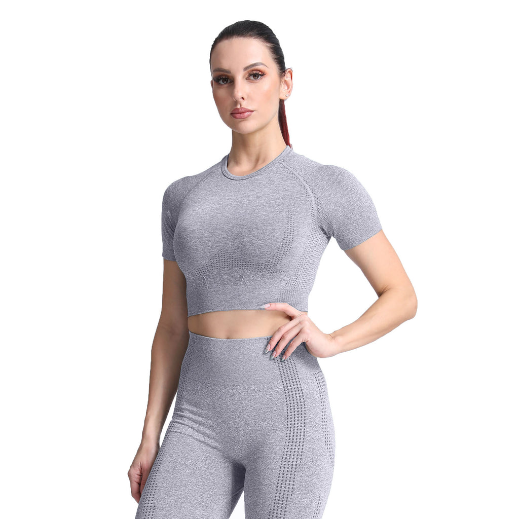 Aoxjox Vital Short Sleeve Crop Tops