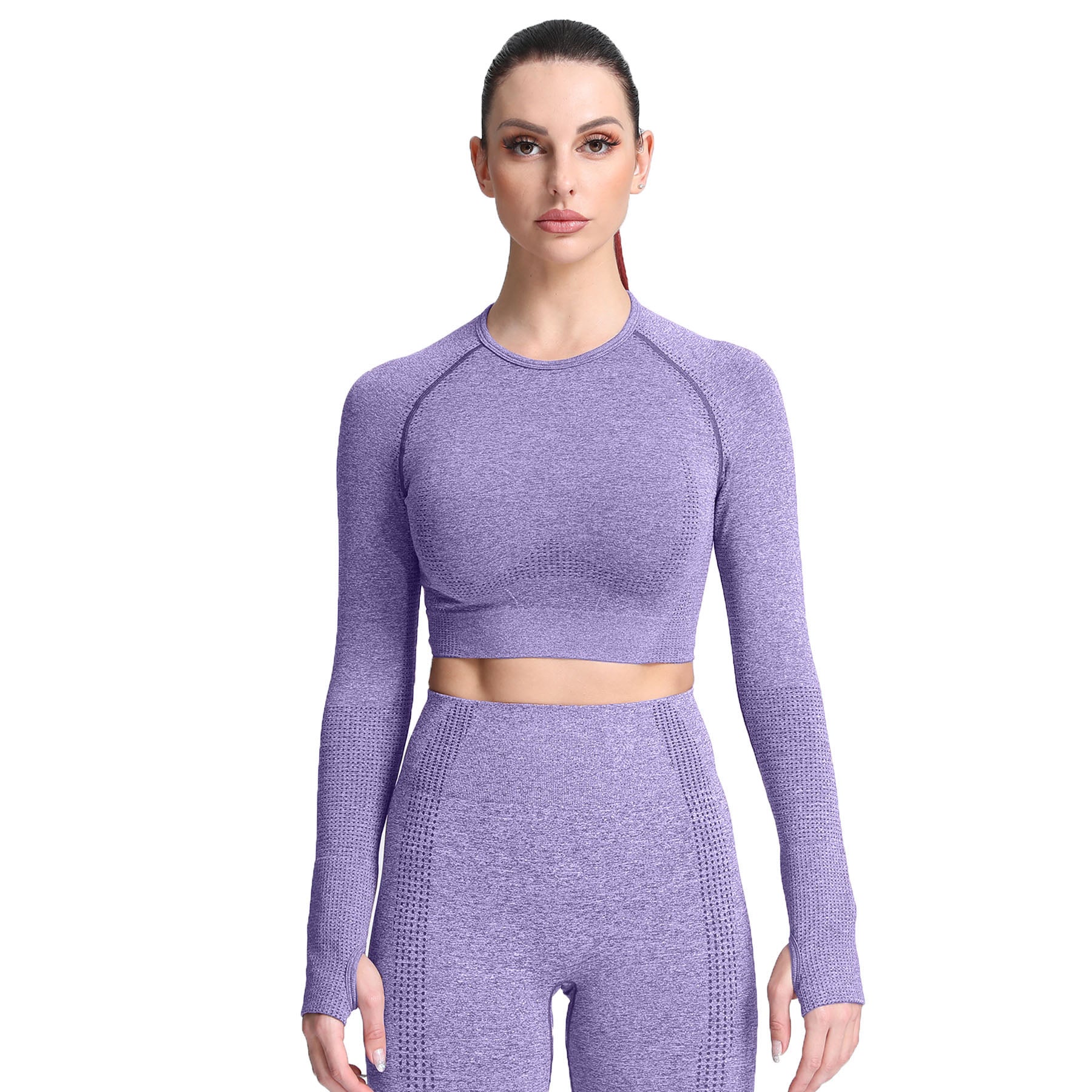 Aoxjox Vital Long Sleeve Crop Top