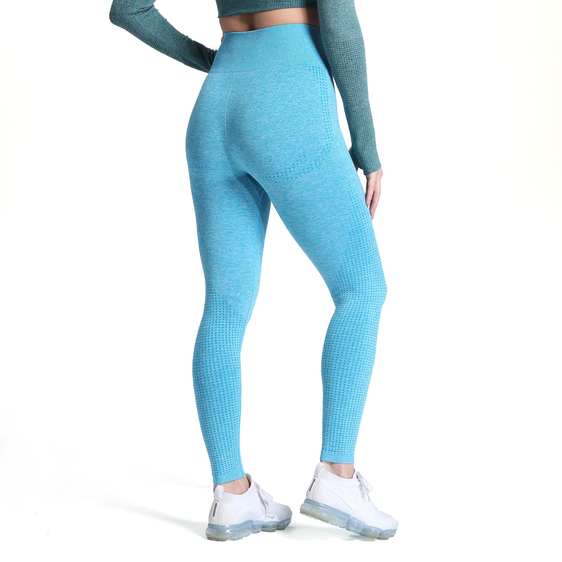 MNX Women's seamless leggings Glam, blue - MNX Sportswear