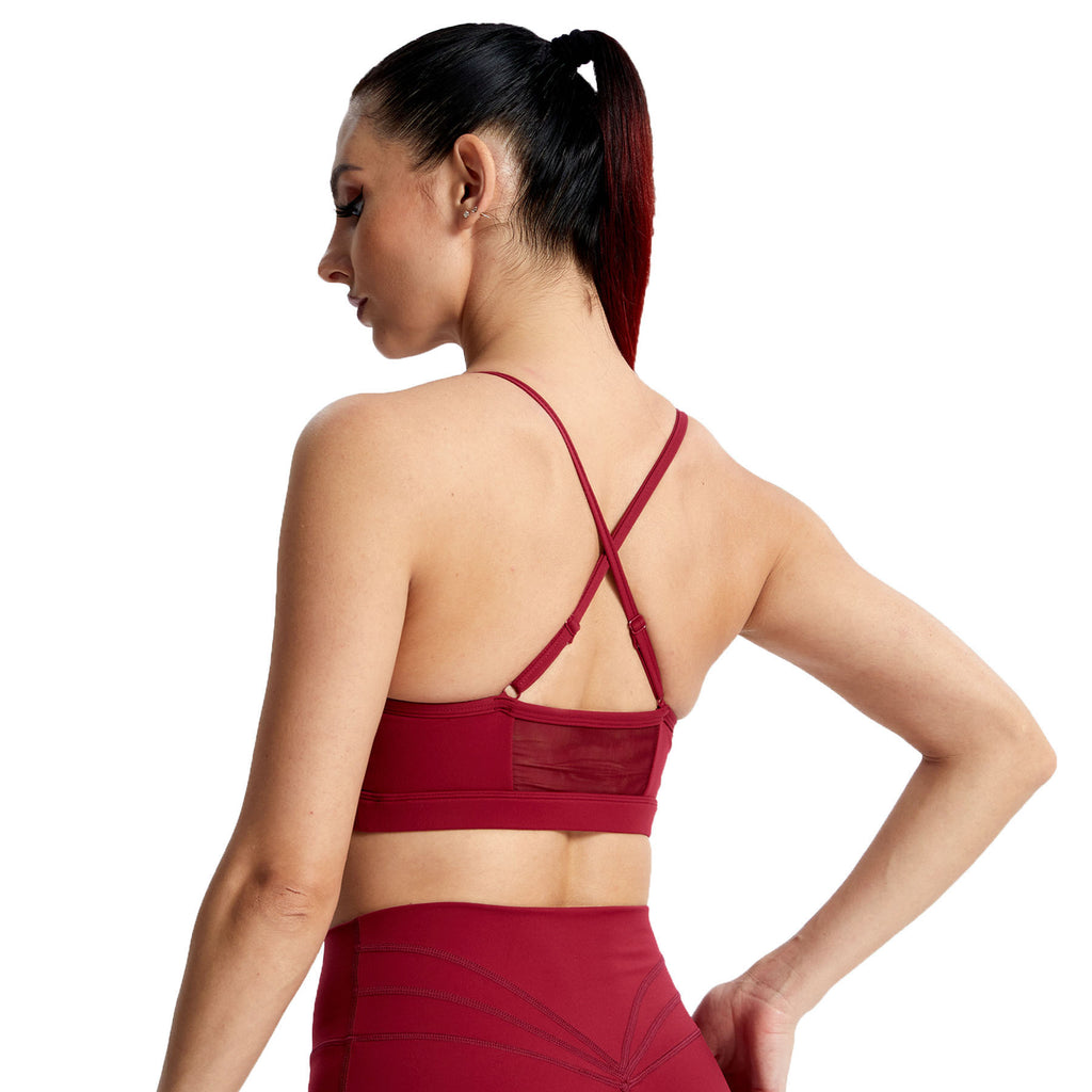 Aoxjox Strappy Ruched Crossover Bra