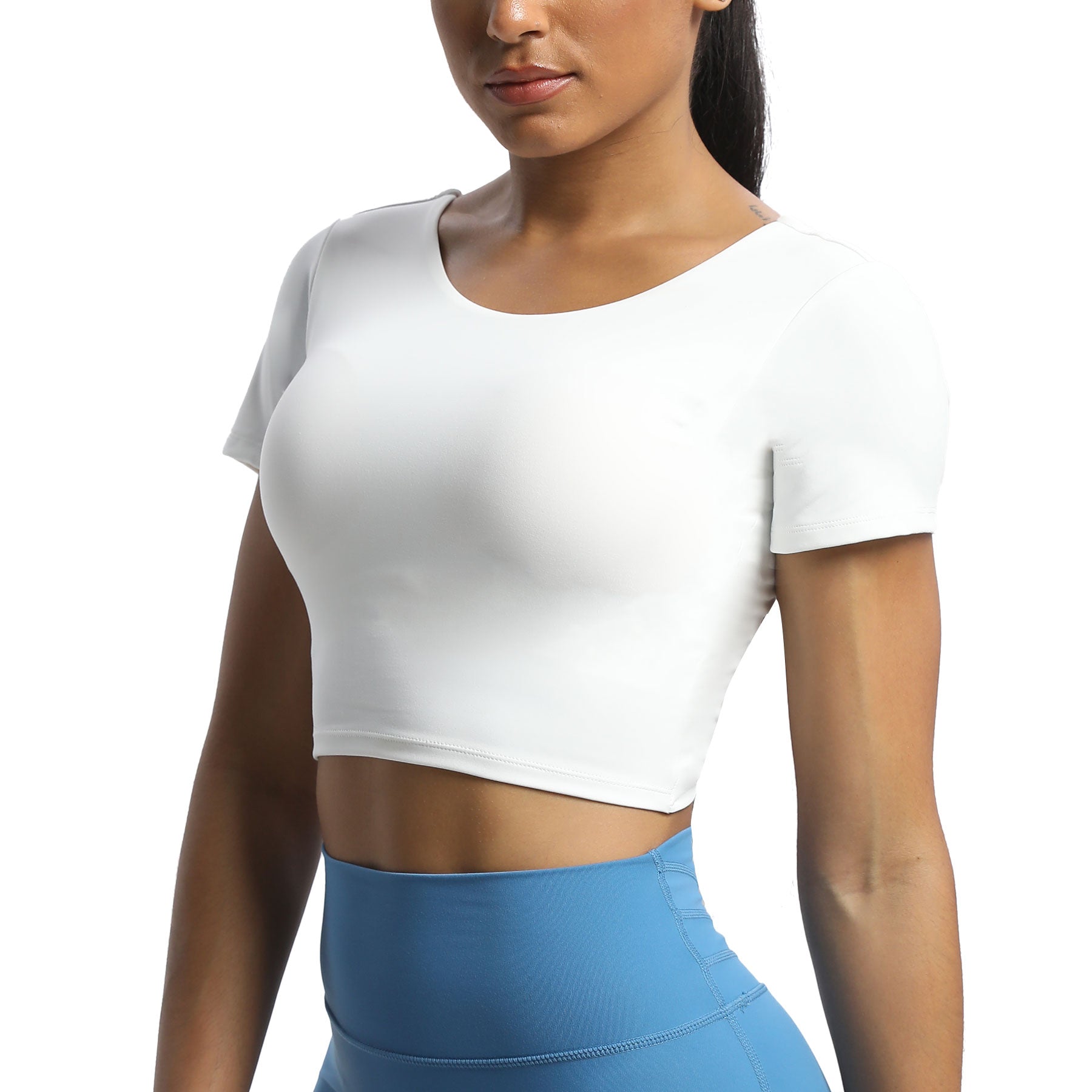 Aoxjox "Emma" Short Sleeve Twist Back Top