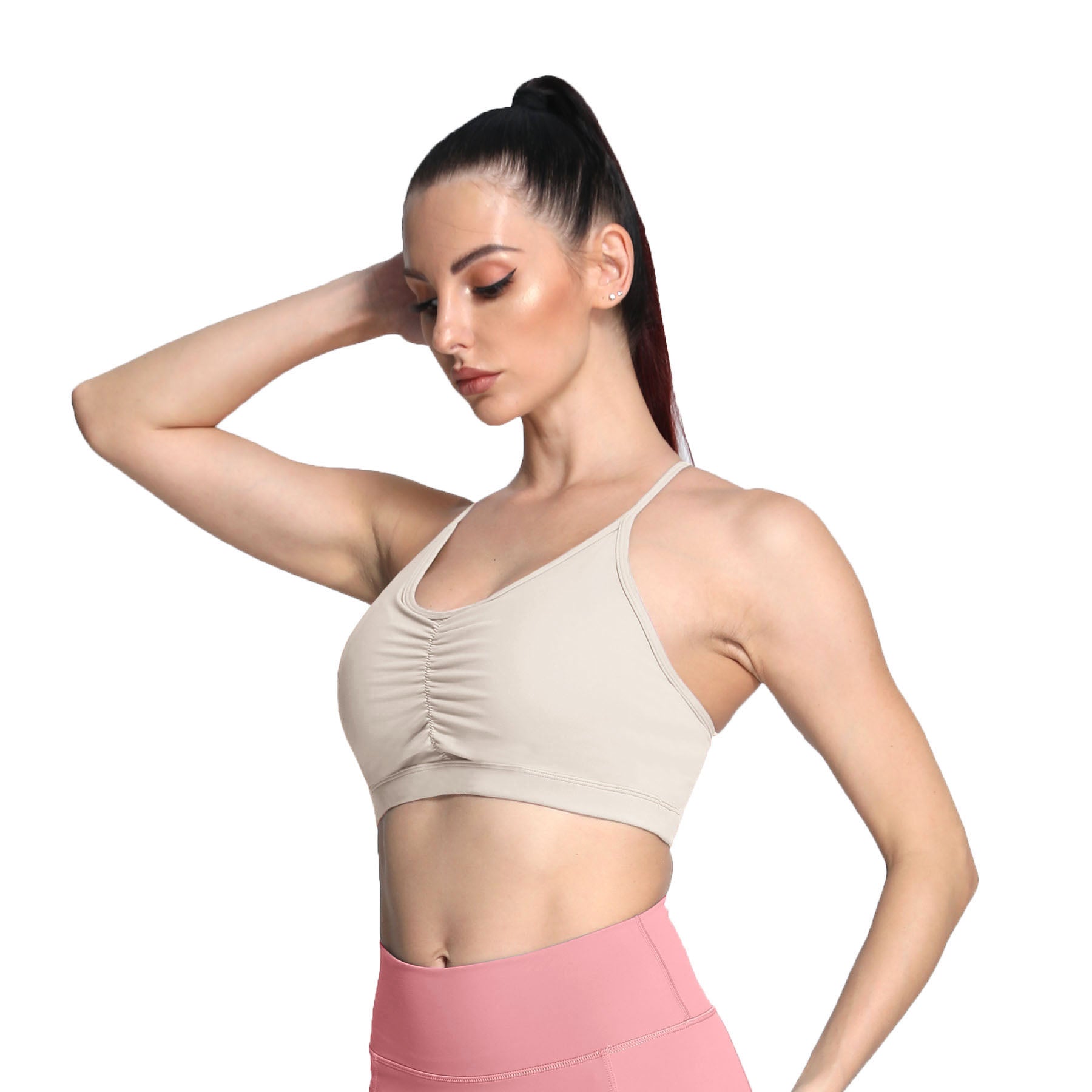 Aoxjox Ruched "Baddie" Sports Bras