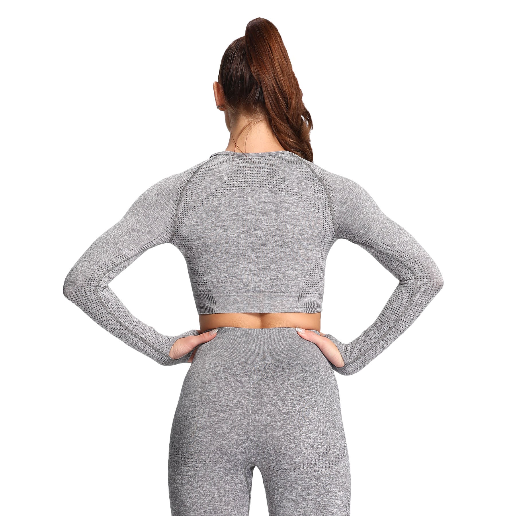 Aoxjox Vital Long Sleeve Crop Top