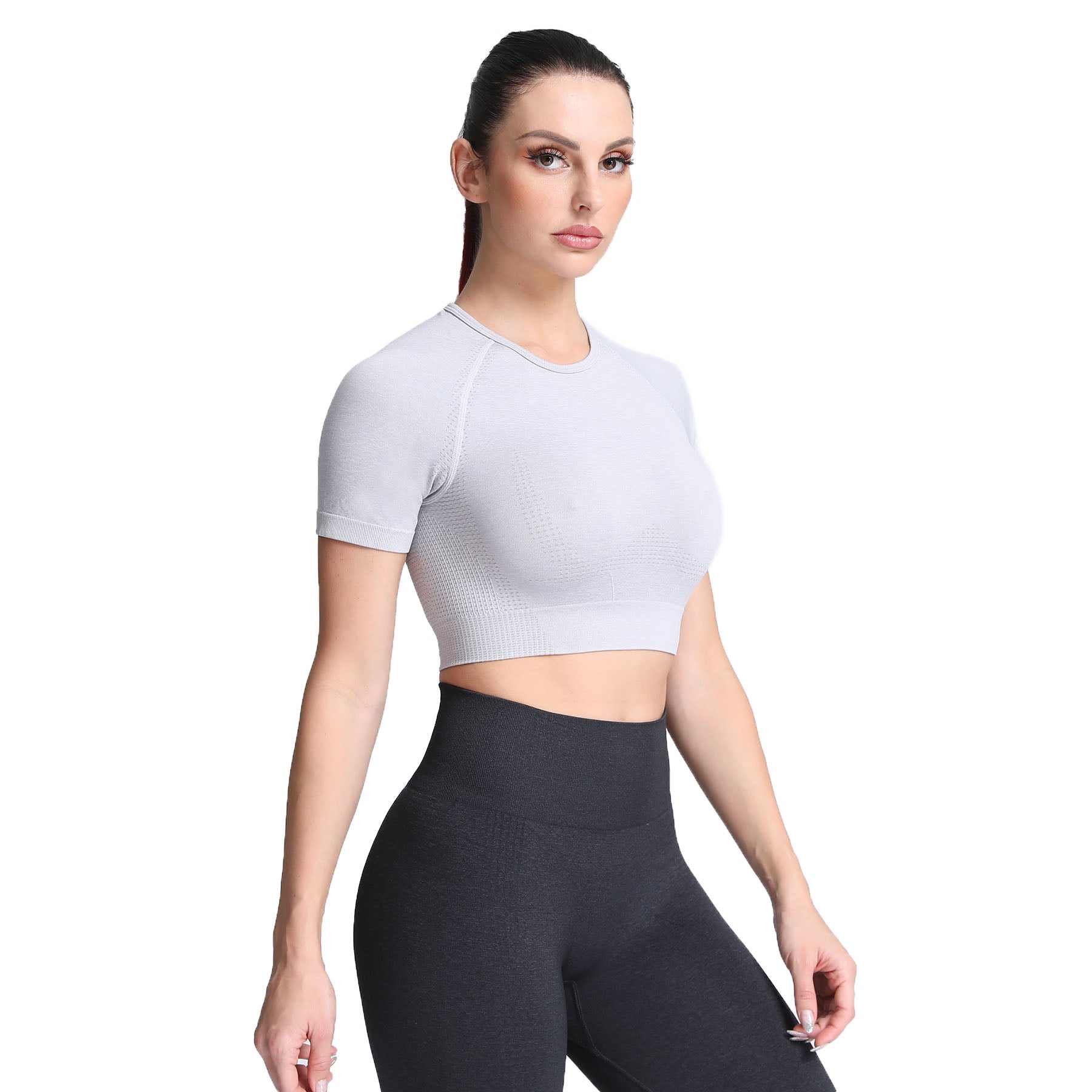 Aoxjox Vital Short Sleeve Crop Tops