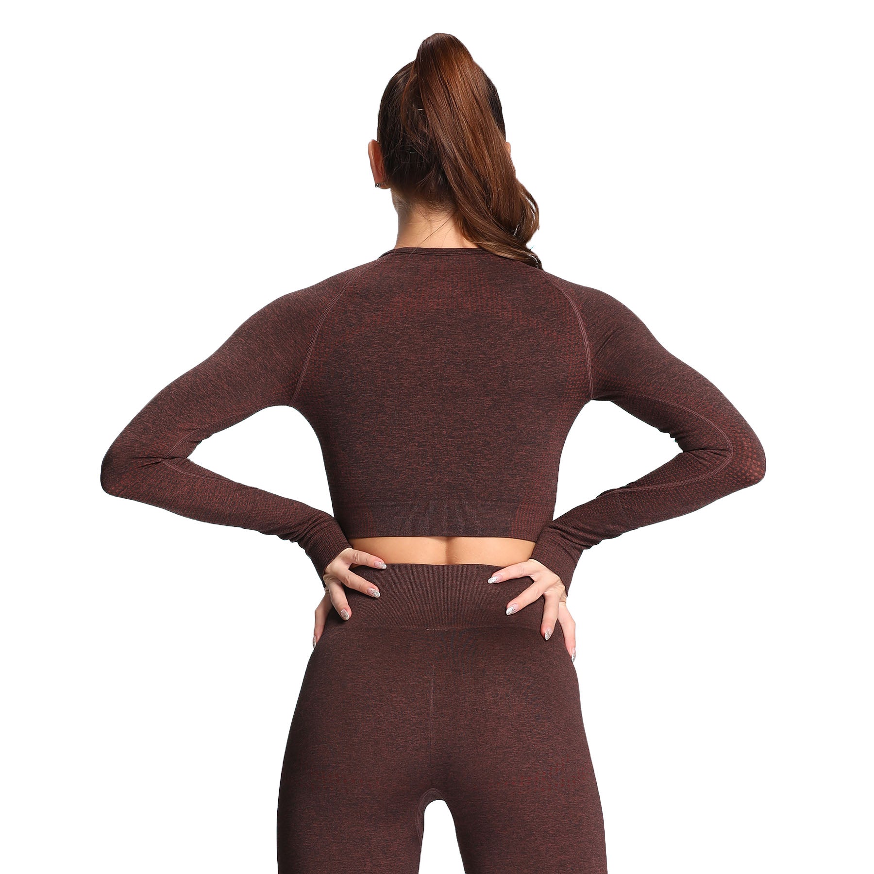 Aoxjox Vital Long Sleeve Crop Top
