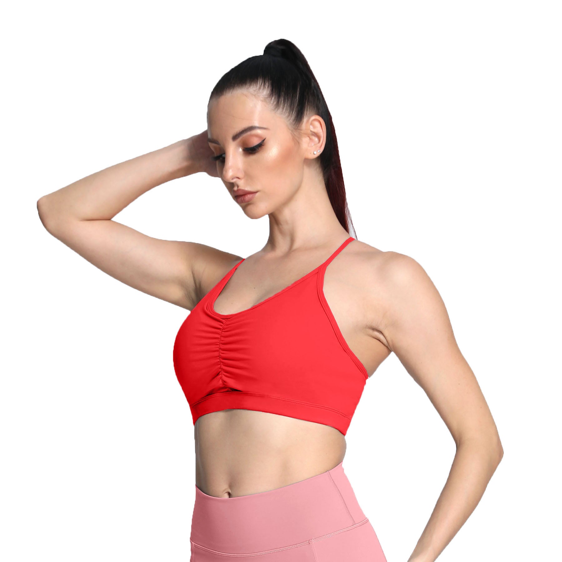 Aoxjox Ruched "Baddie" Sports Bras