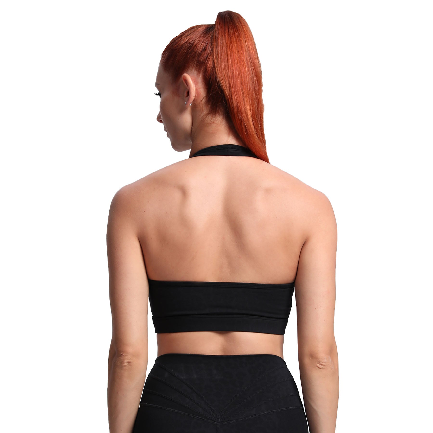 Aoxjox Halter Sports Bras Black Leopard Print / Large Aoxjox Halter Sports Bras Black Leopard Print / Large