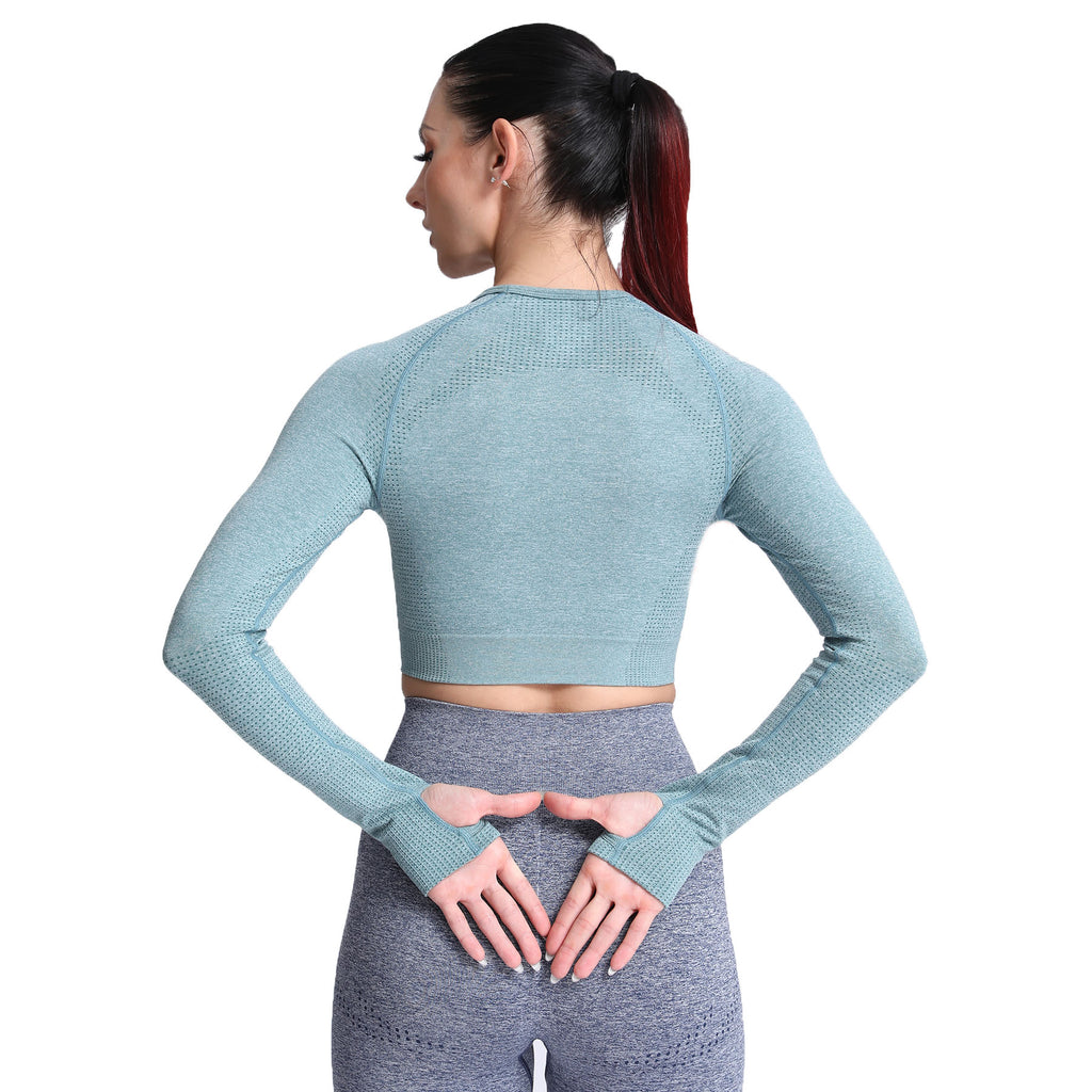 Aoxjox Vital Long Sleeve Crop Top