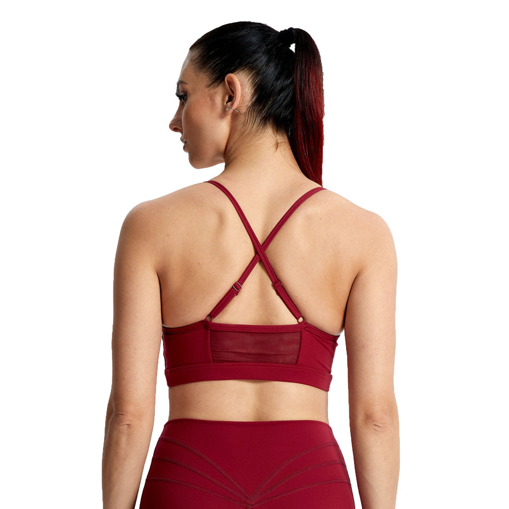 Aoxjox Strappy Ruched Crossover Bra