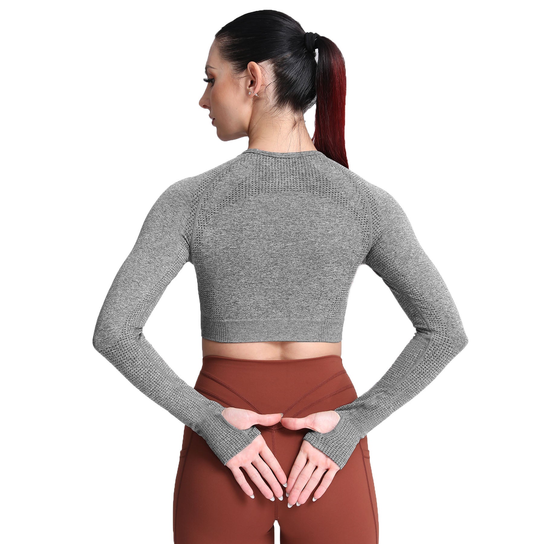 Aoxjox Vital Long Sleeve Crop Top