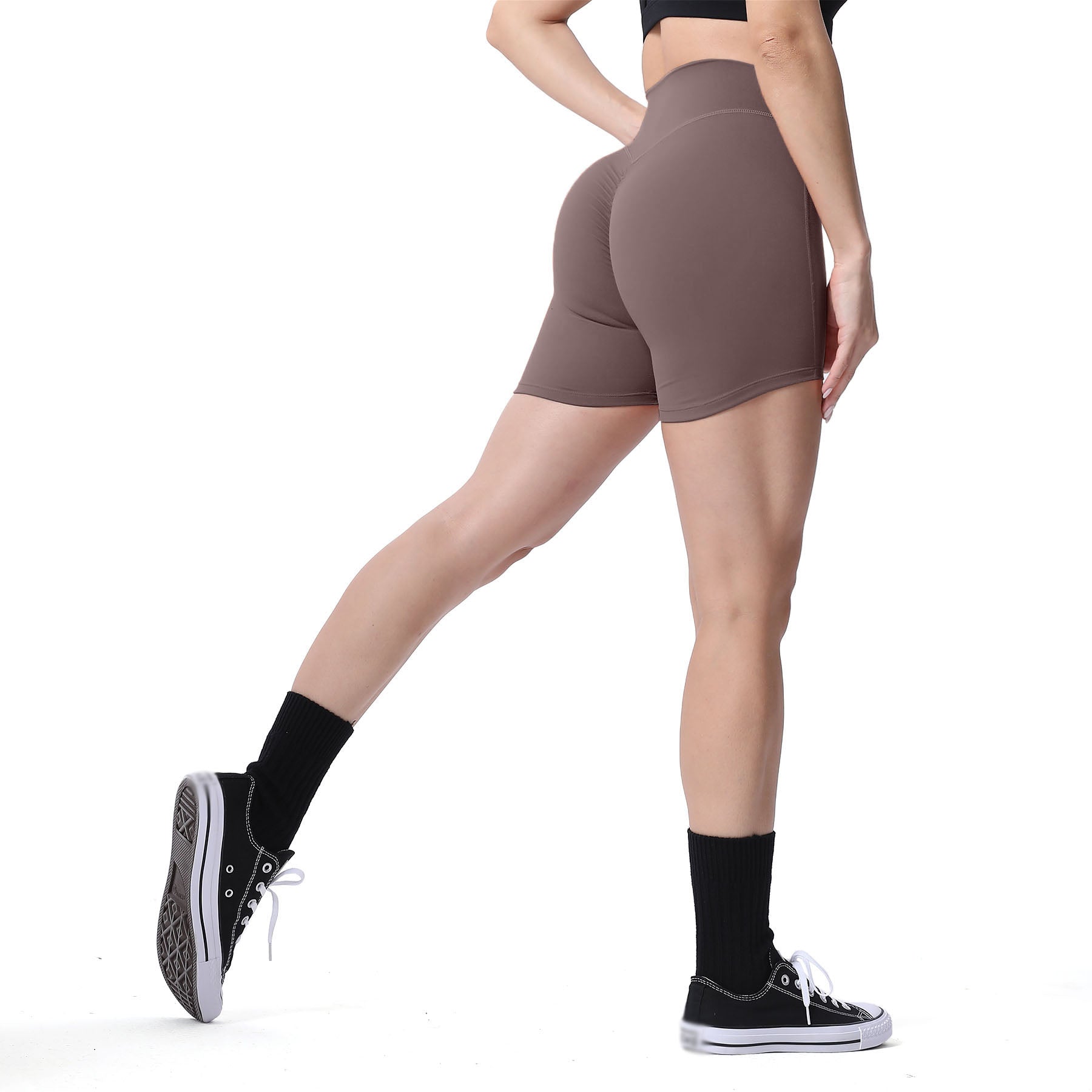 Aoxjox High-Low Scrunch Shorts